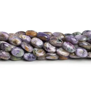 11x8mm Charoite Plain Ovals 15 inch 31 beads