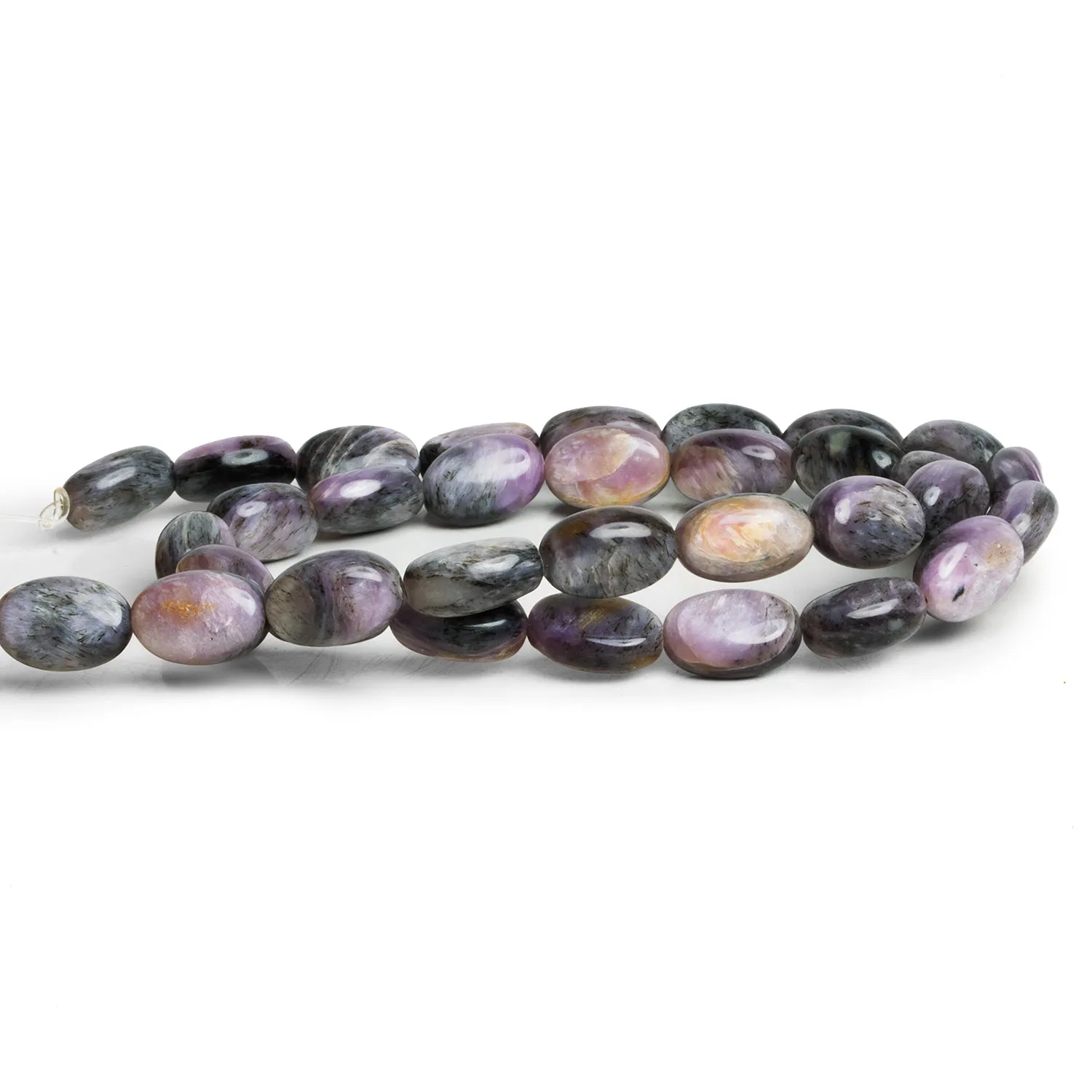 11x8mm Charoite Plain Ovals 15 inch 31 beads