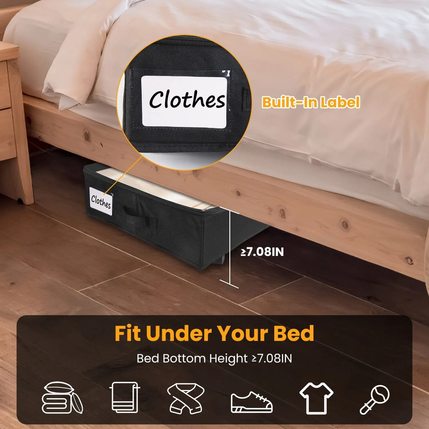 2-Piece: Under Bed Storage Container