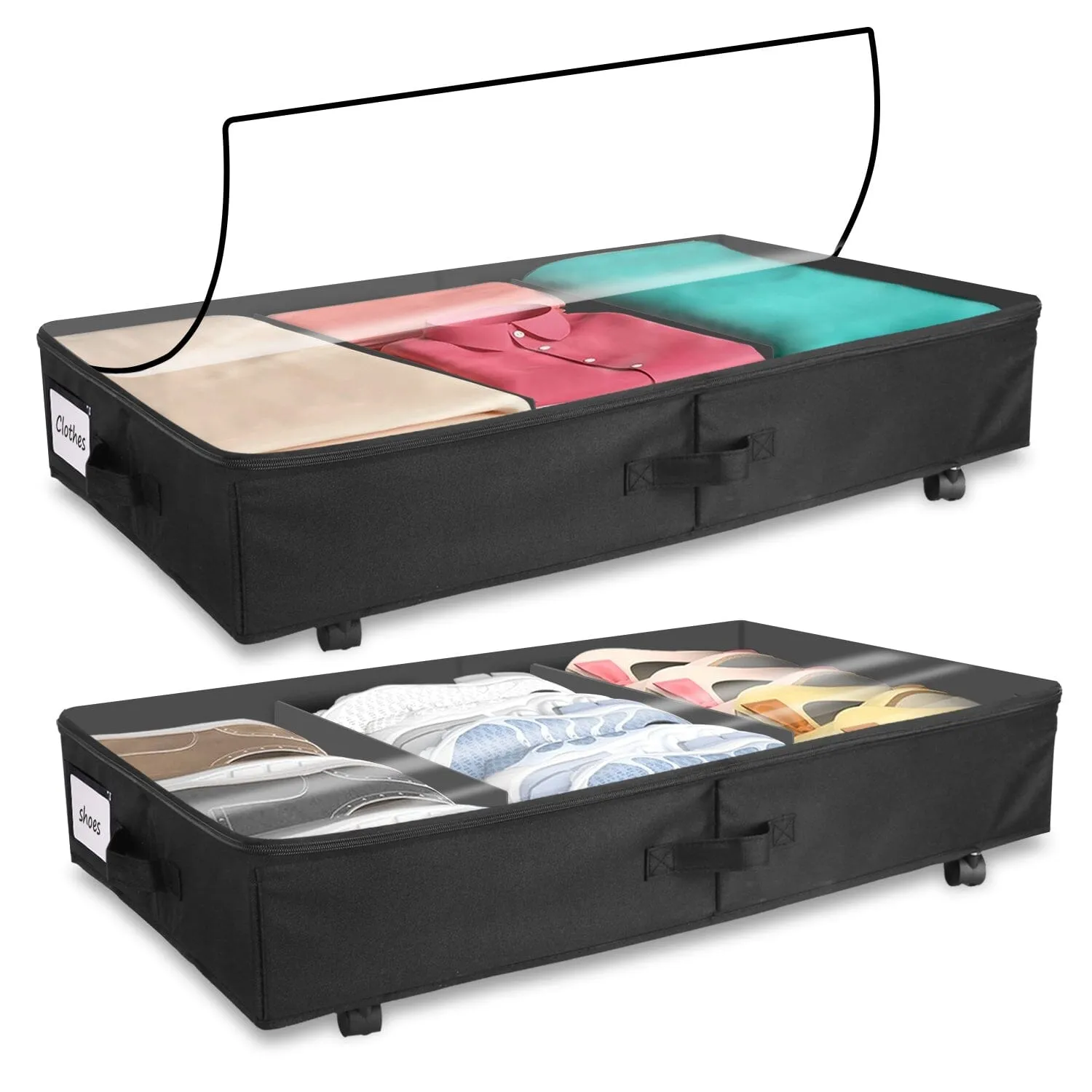 2-Piece: Under Bed Storage Container