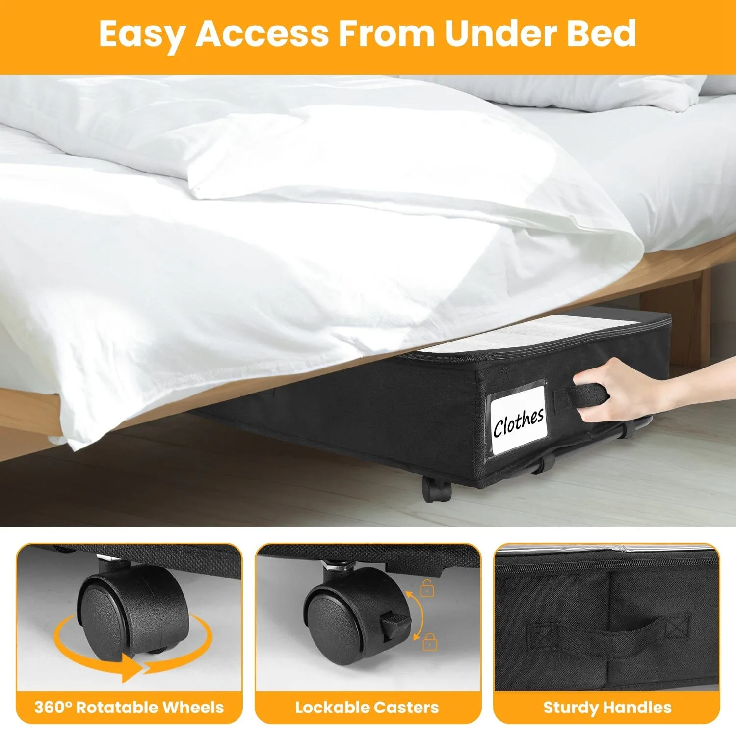 2-Piece: Under Bed Storage Container