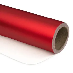 30" x 10' Matte Red Wrapping Paper, Christmas Wrapping Paper