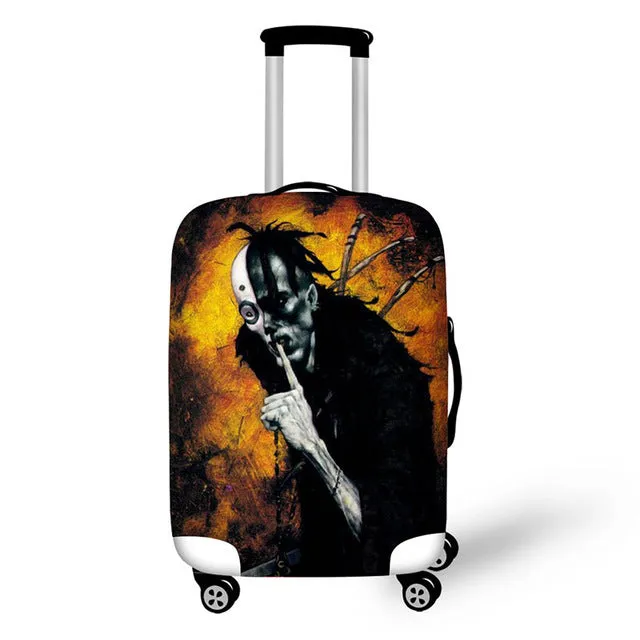 3D Ghost elements print travel luggage suitcase protective cover stretch waterproof portable luggage covers rain cover