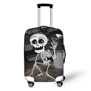 3D Ghost elements print travel luggage suitcase protective cover stretch waterproof portable luggage covers rain cover