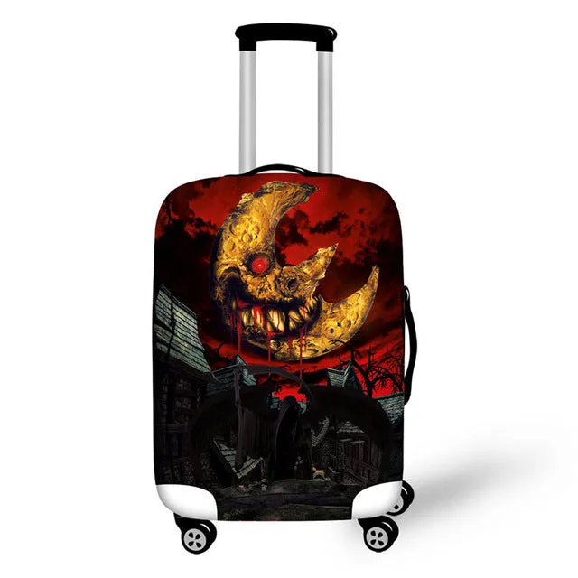 3D Ghost elements print travel luggage suitcase protective cover stretch waterproof portable luggage covers rain cover