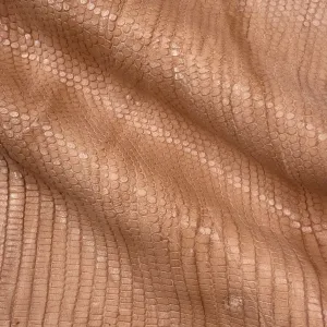 3oz (1.2mm) Embossed Lizard - Natural- Cow Leather (per square foot)