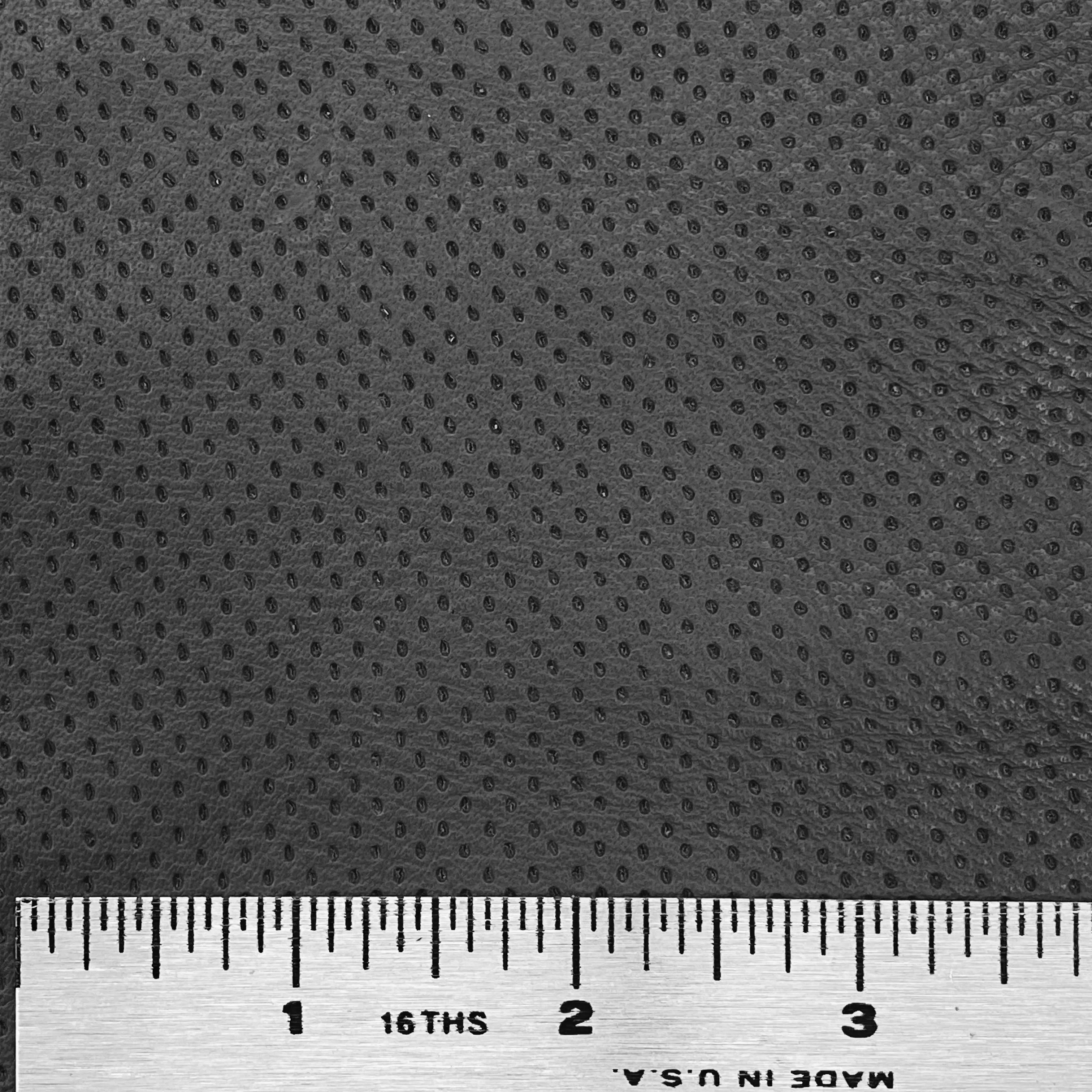 3oz (1.4mm) Perforated Cow Leather - Iron (per square foot)