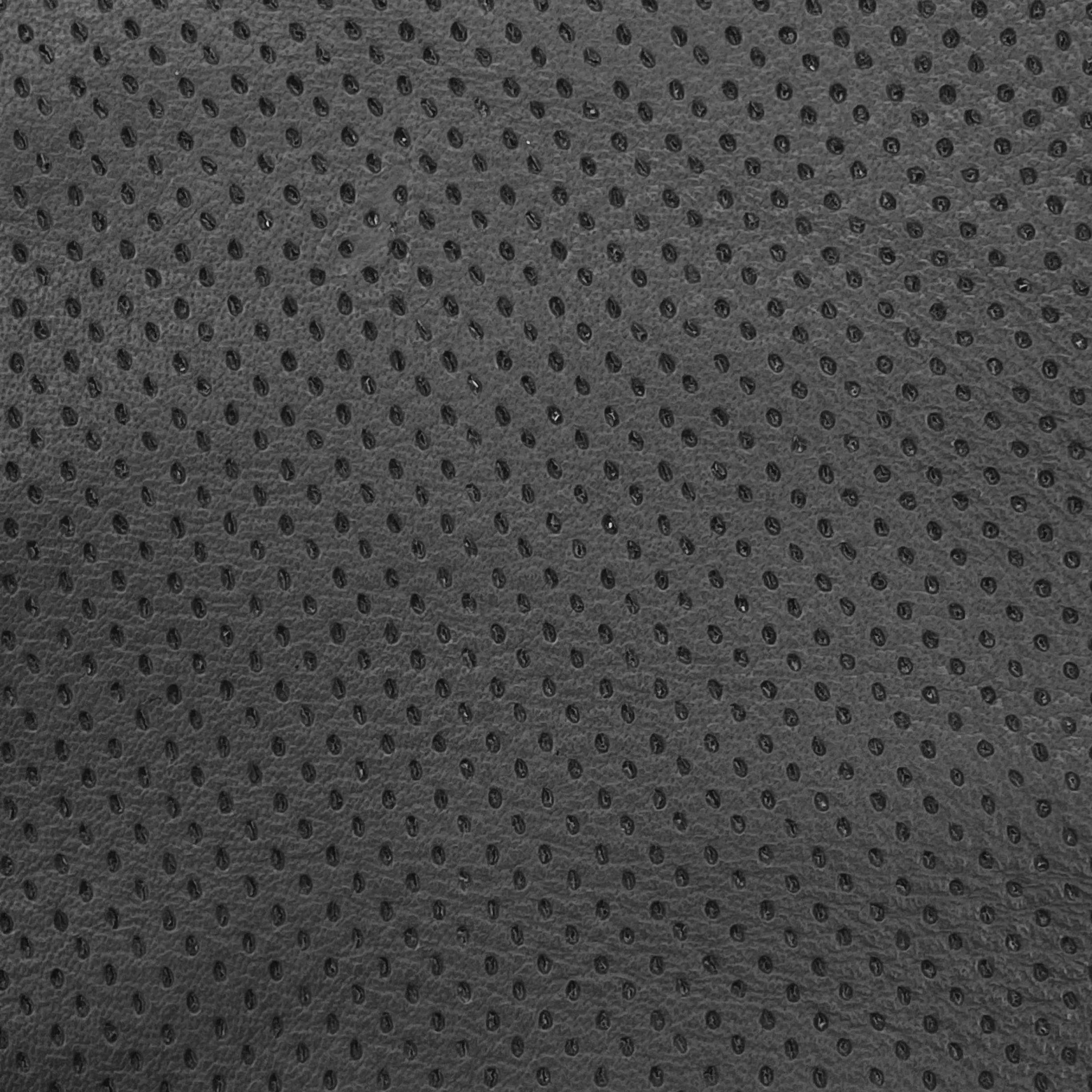 3oz (1.4mm) Perforated Cow Leather - Iron (per square foot)