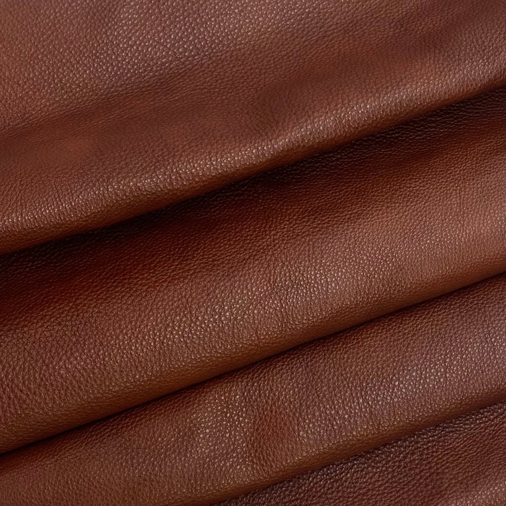 4oz (1.7mm) Pebble Cow Leather -Chestnut (per square foot)