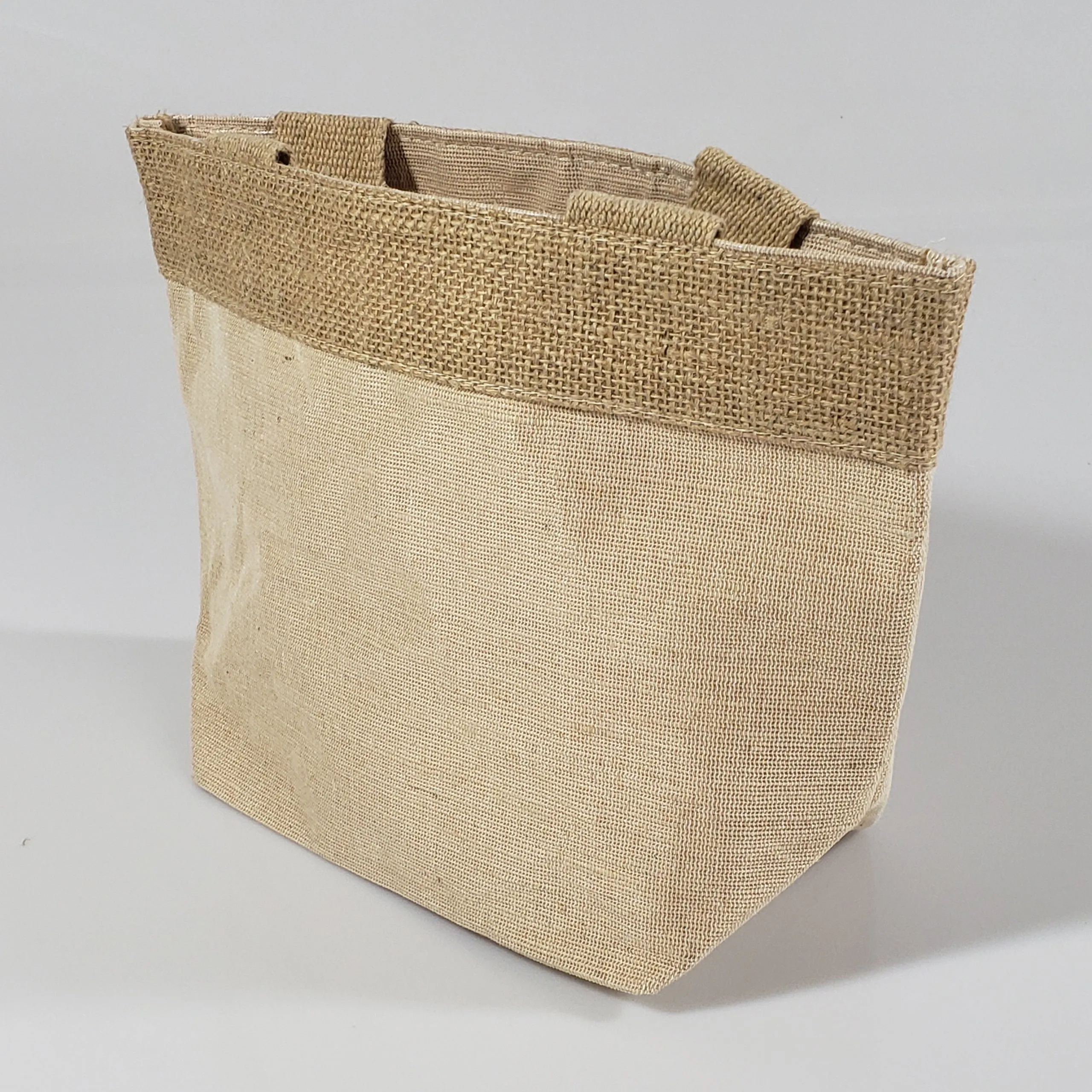 72 ct Small Fancy Burlap Bags - JuCo Tote Bags  (Jute & Cotton Blend) - TJ893 - By Case