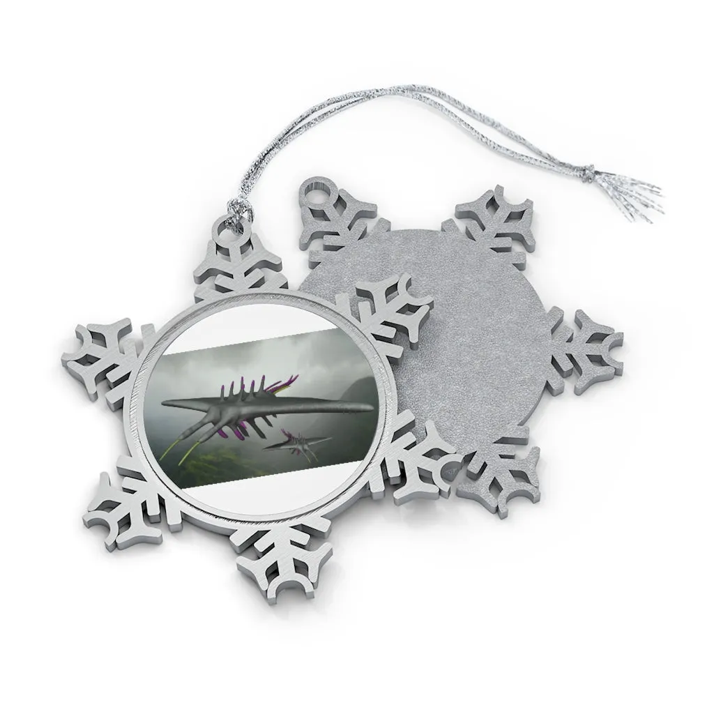 Alpha Creature Pewter Snowflake Ornament