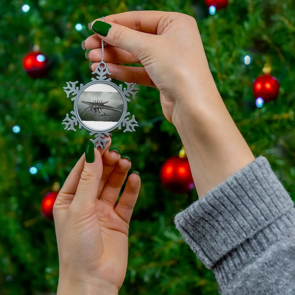 Alpha Creature Pewter Snowflake Ornament