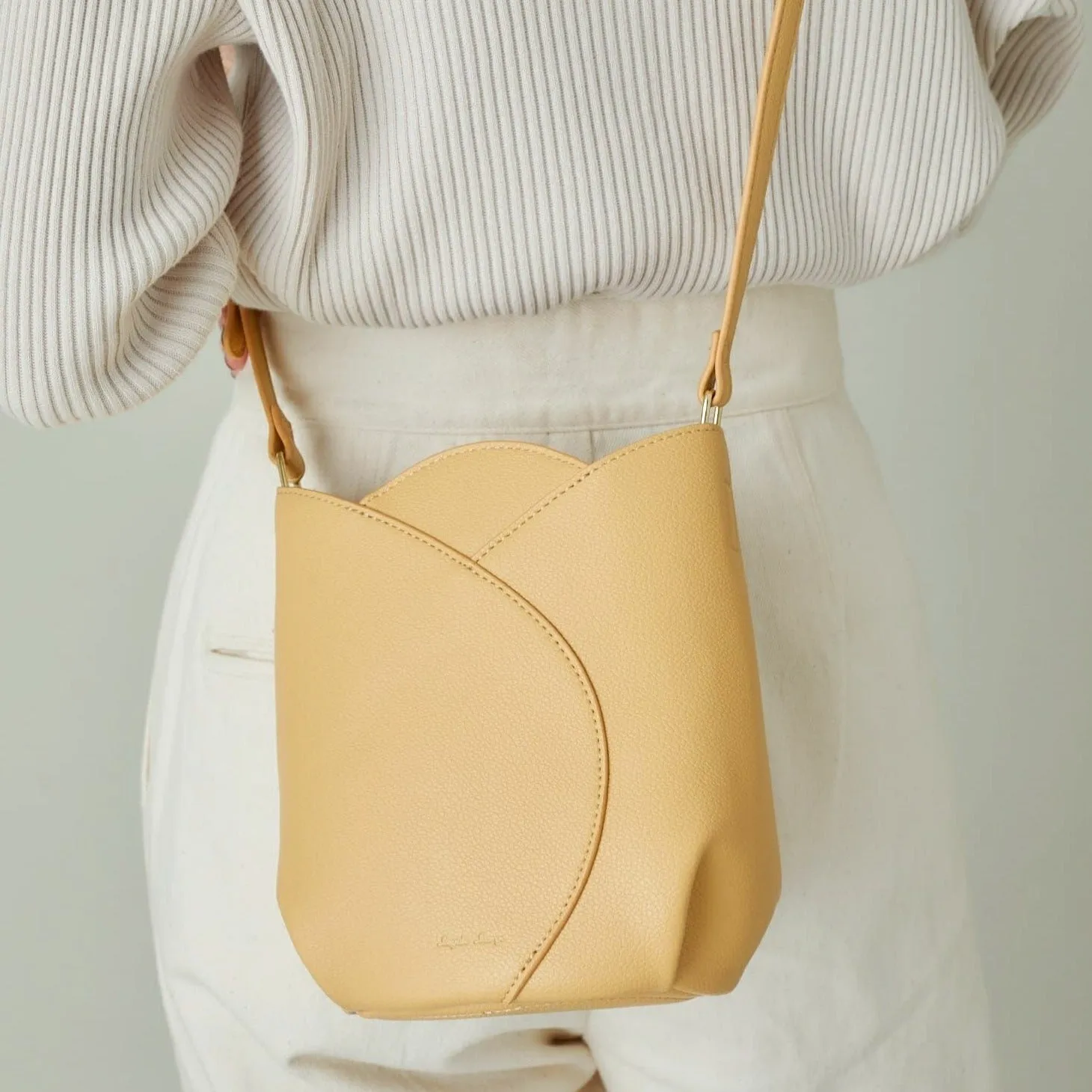 Anello Legato Tulip Mini Shoulder Bag in Yellow