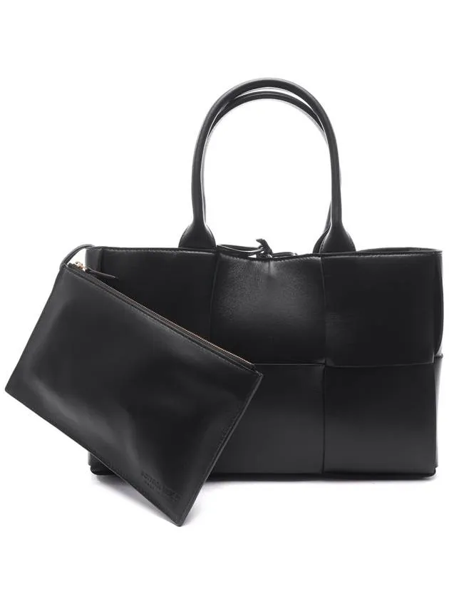 Arco Intrecciato Small Tote Bag Black