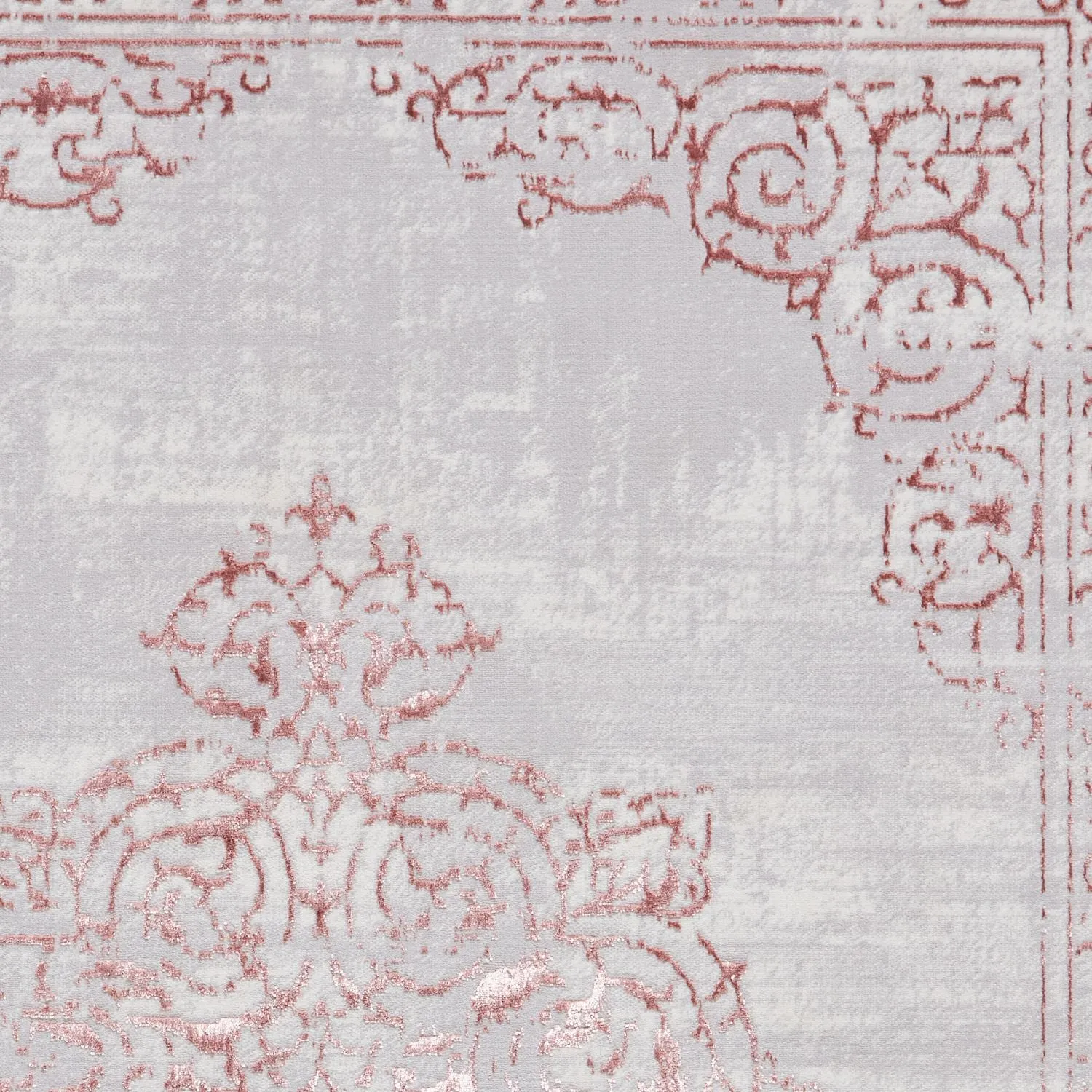 Artemis B9076A Rose and Silver Vintage Rug