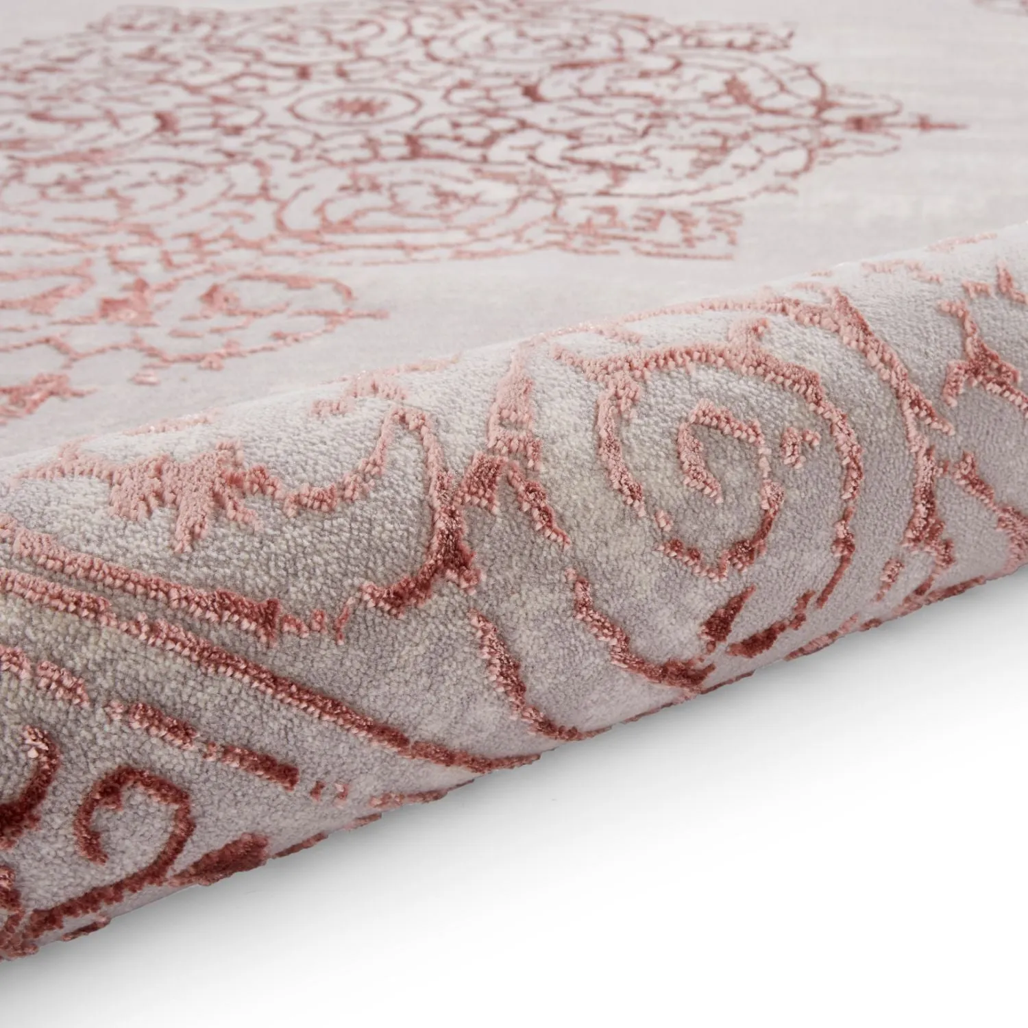 Artemis B9076A Rose and Silver Vintage Rug