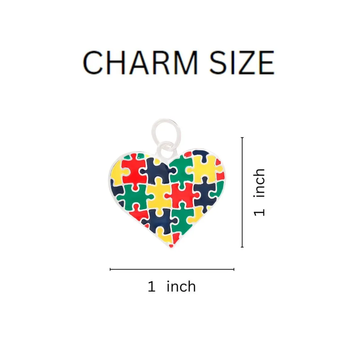 Autism Colored Puzzle Piece Heart Leather Cord Bracelets