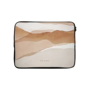 Beige Topographic Laptop Sleeve