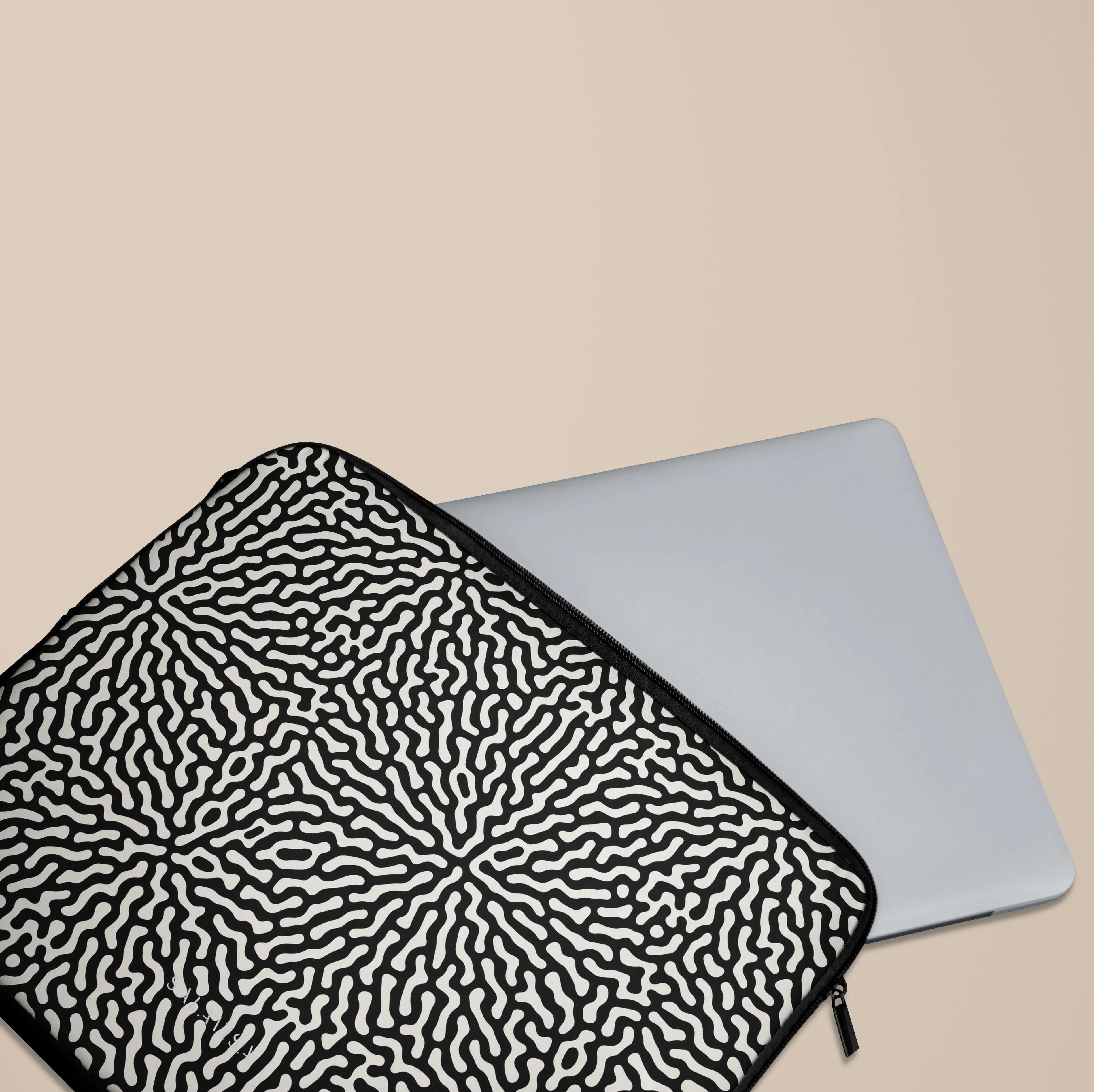 Black & White Drops Laptop Sleeve