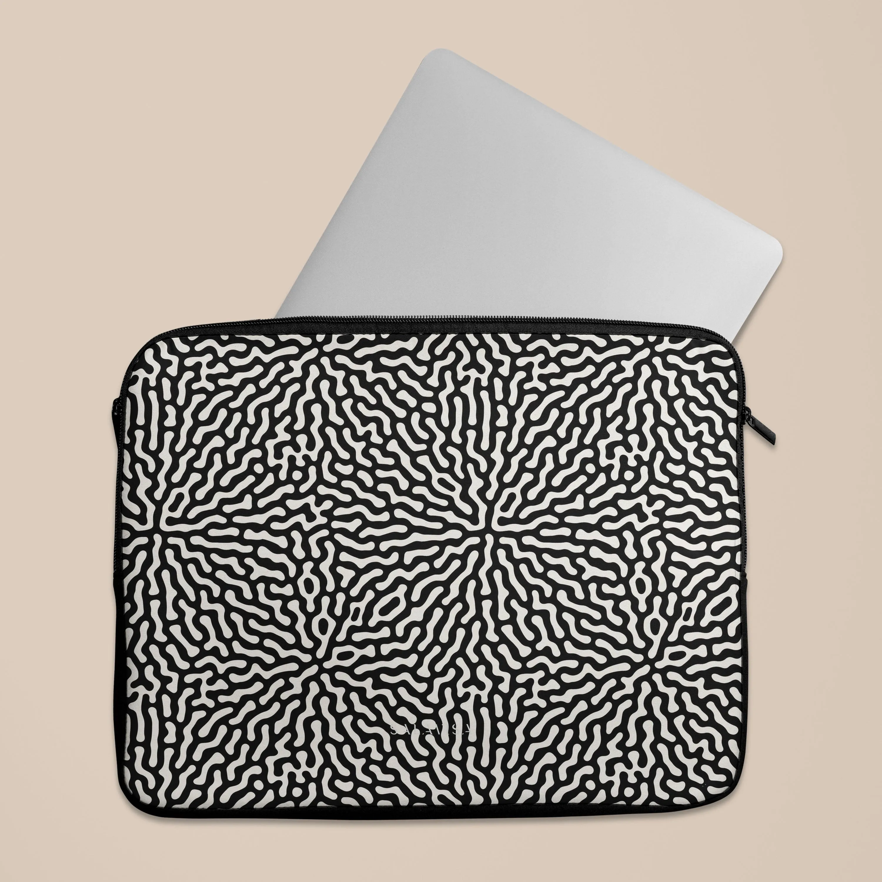 Black & White Drops Laptop Sleeve