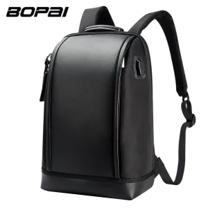 BOPAI Brand USB External Charge Backpack Computer Bag Shoulders Anti-theft Backpack 16 inch Waterproof Laptop Backpack for Men