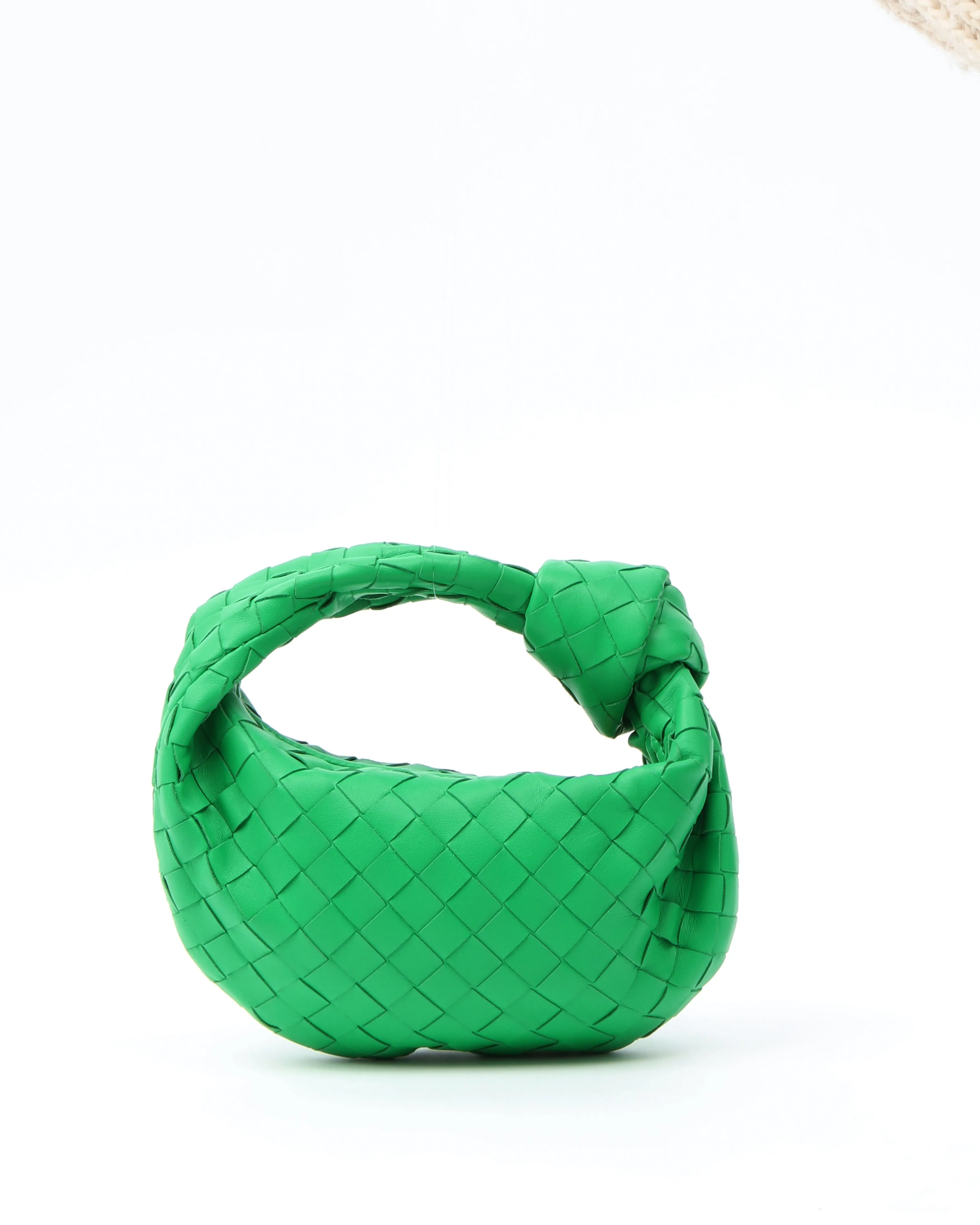 Bottega Green Intrecciato Leather Mini Jodie Bag