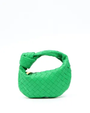 Bottega Green Intrecciato Leather Mini Jodie Bag