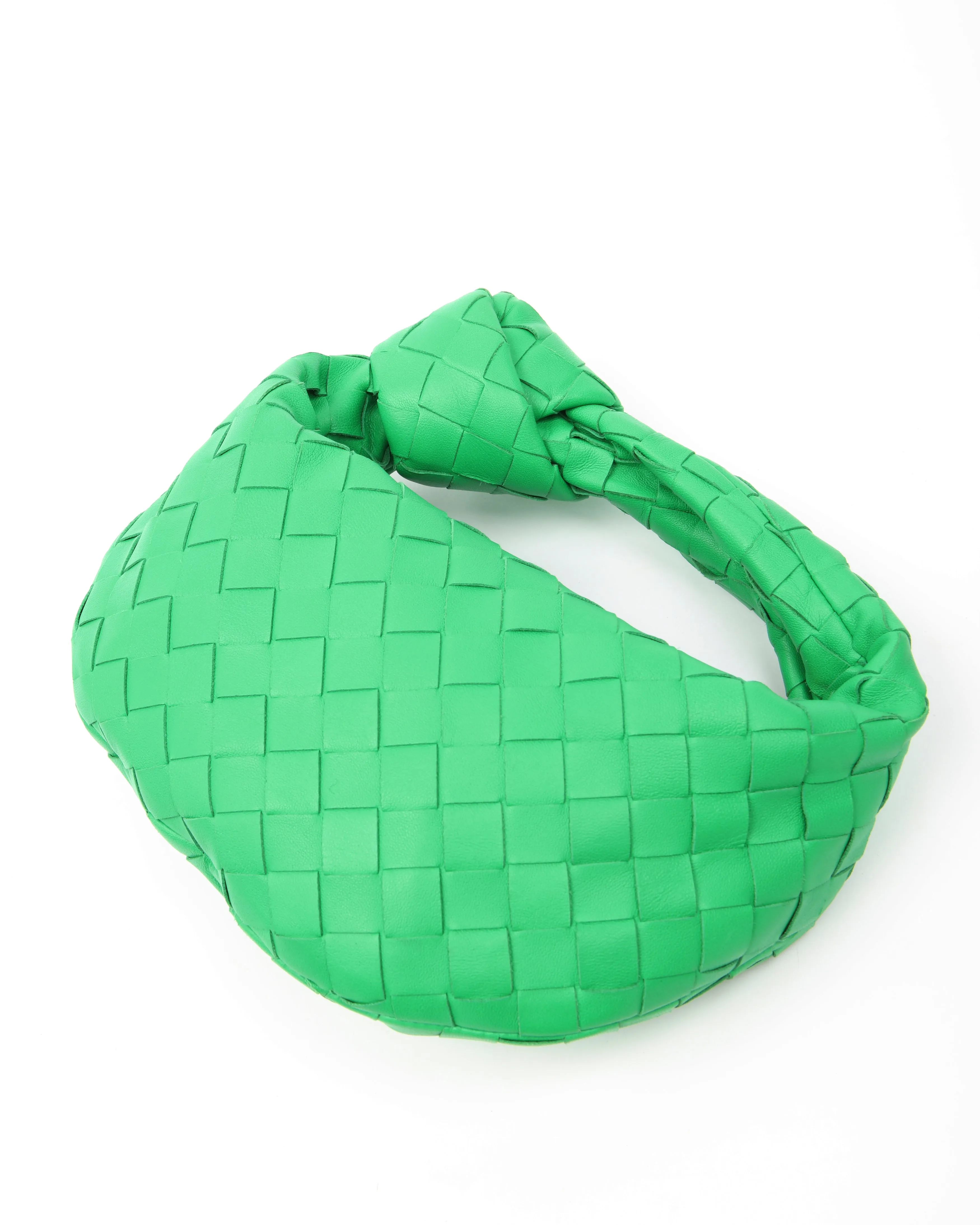 Bottega Green Intrecciato Leather Mini Jodie Bag