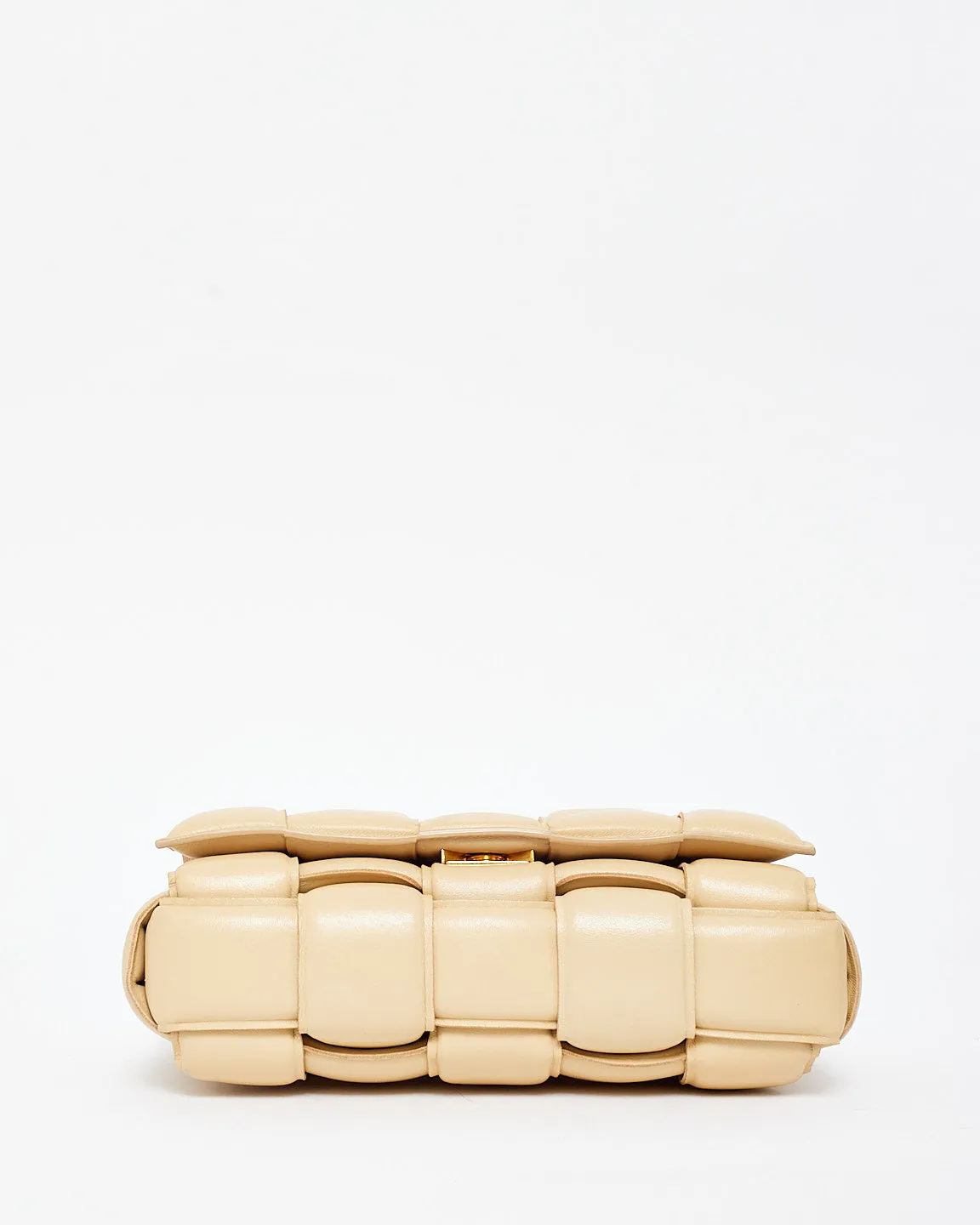 Bottega Veneta Beige (Porridge) Gold Chain Padded Cassette Bag