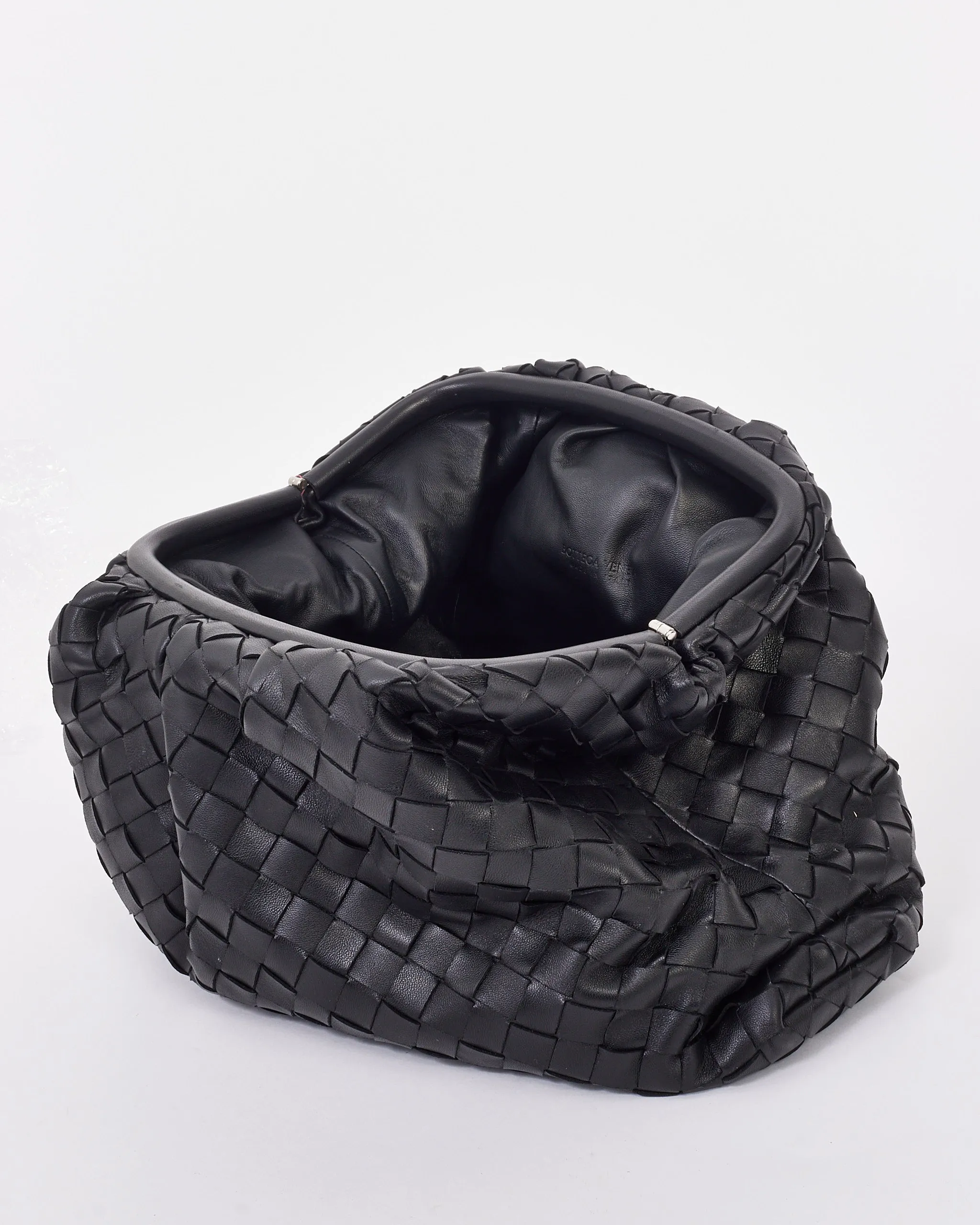 Bottega Veneta Black Intrecciato Leather The Classic Pouch