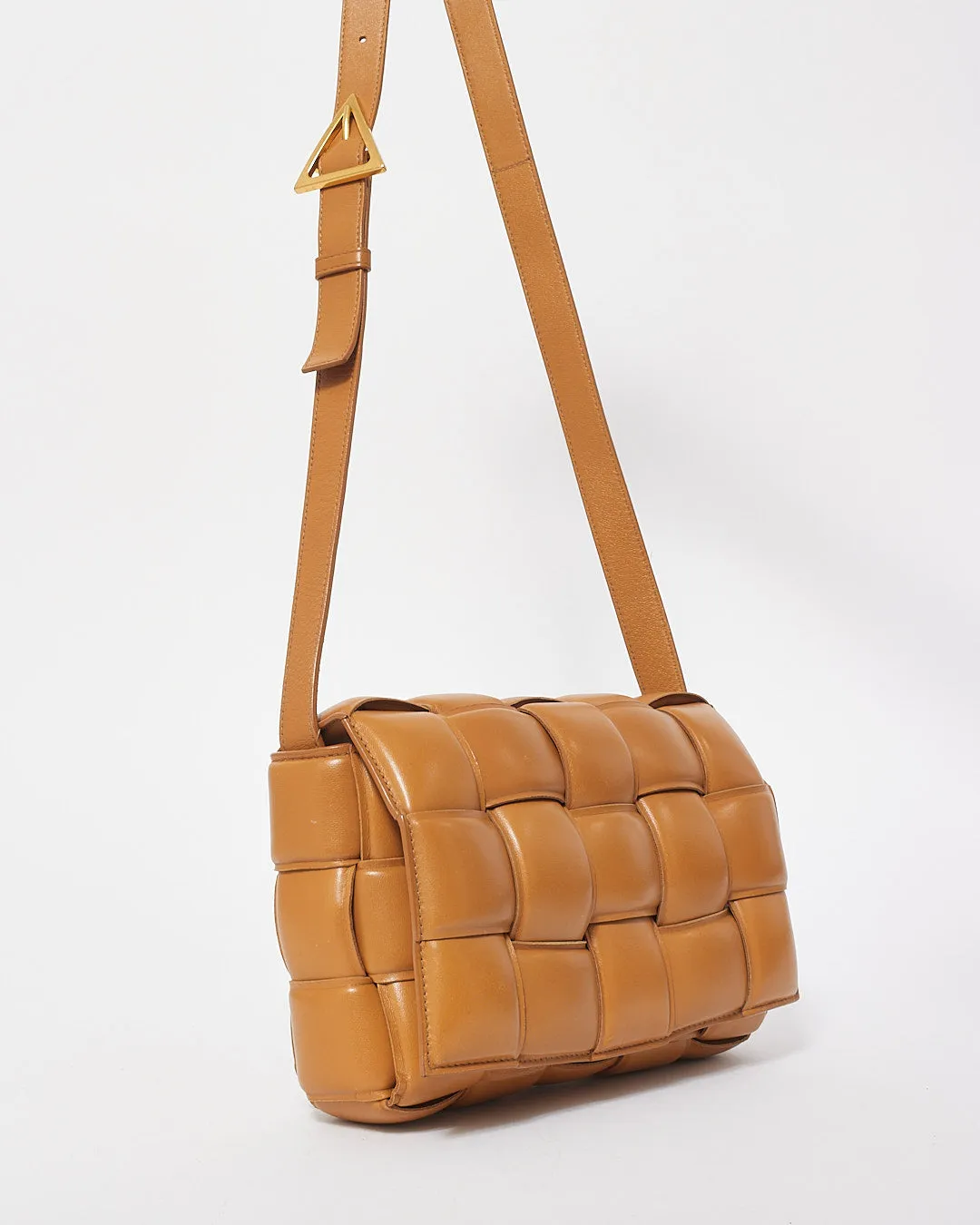 Bottega Veneta Camel Leather Padded Cassette Bag