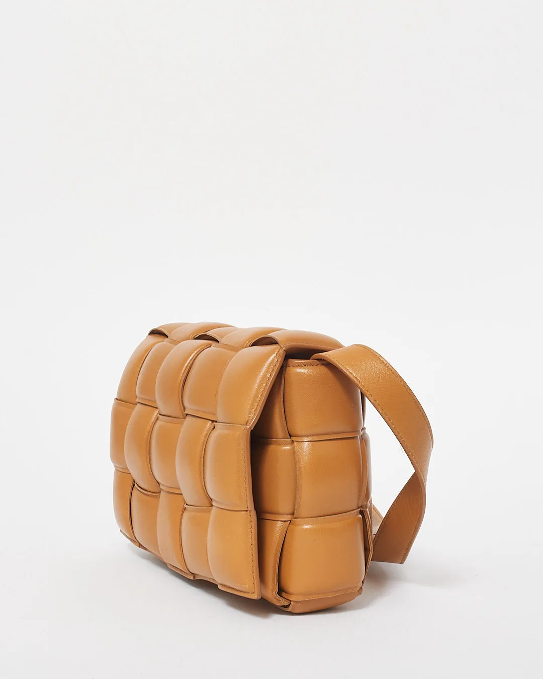 Bottega Veneta Camel Leather Padded Cassette Bag