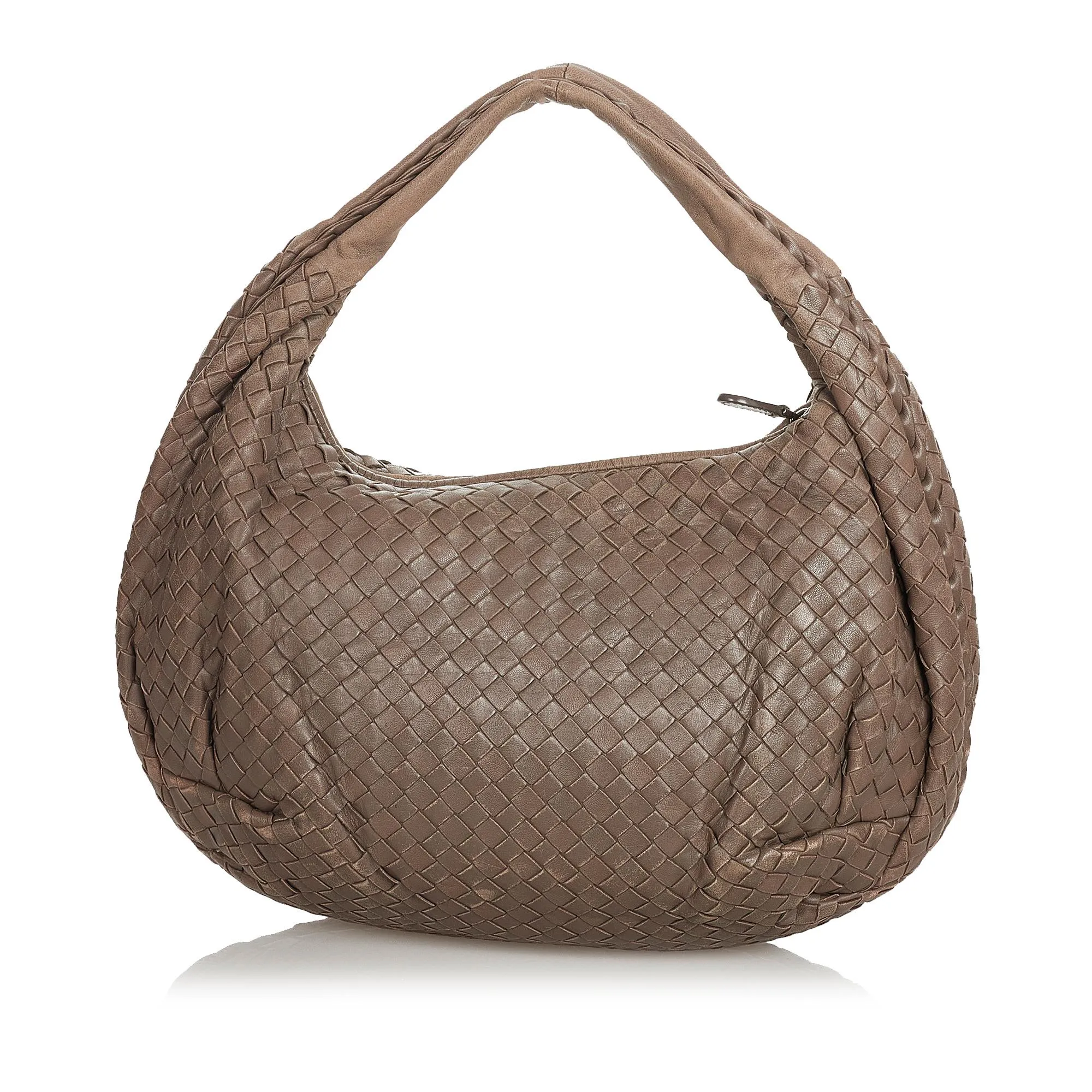 Bottega Veneta Intrecciato Leather Hobo Bag (SHG-25701)