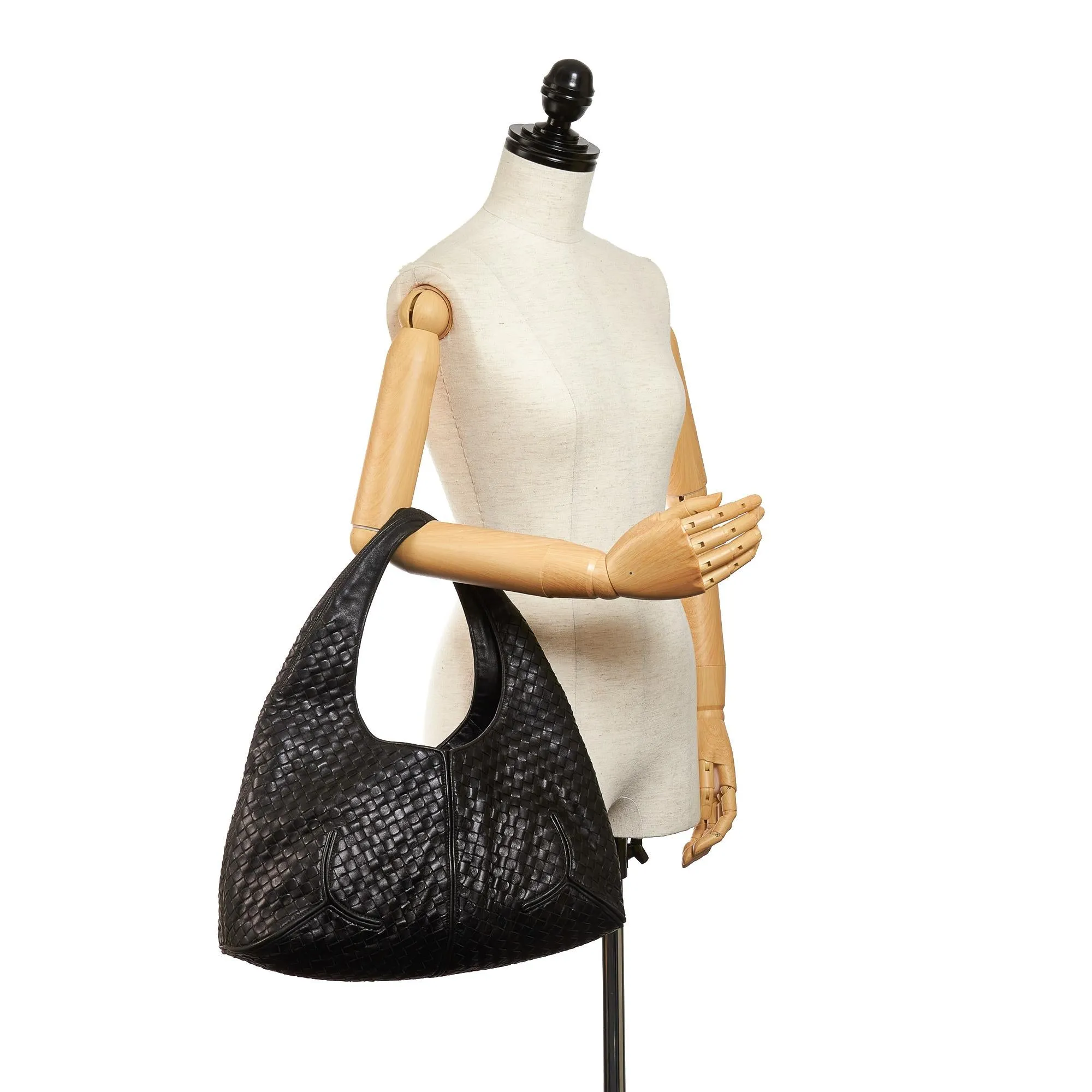 Bottega Veneta Intrecciato Leather Hobo Bag (SHG-27029)