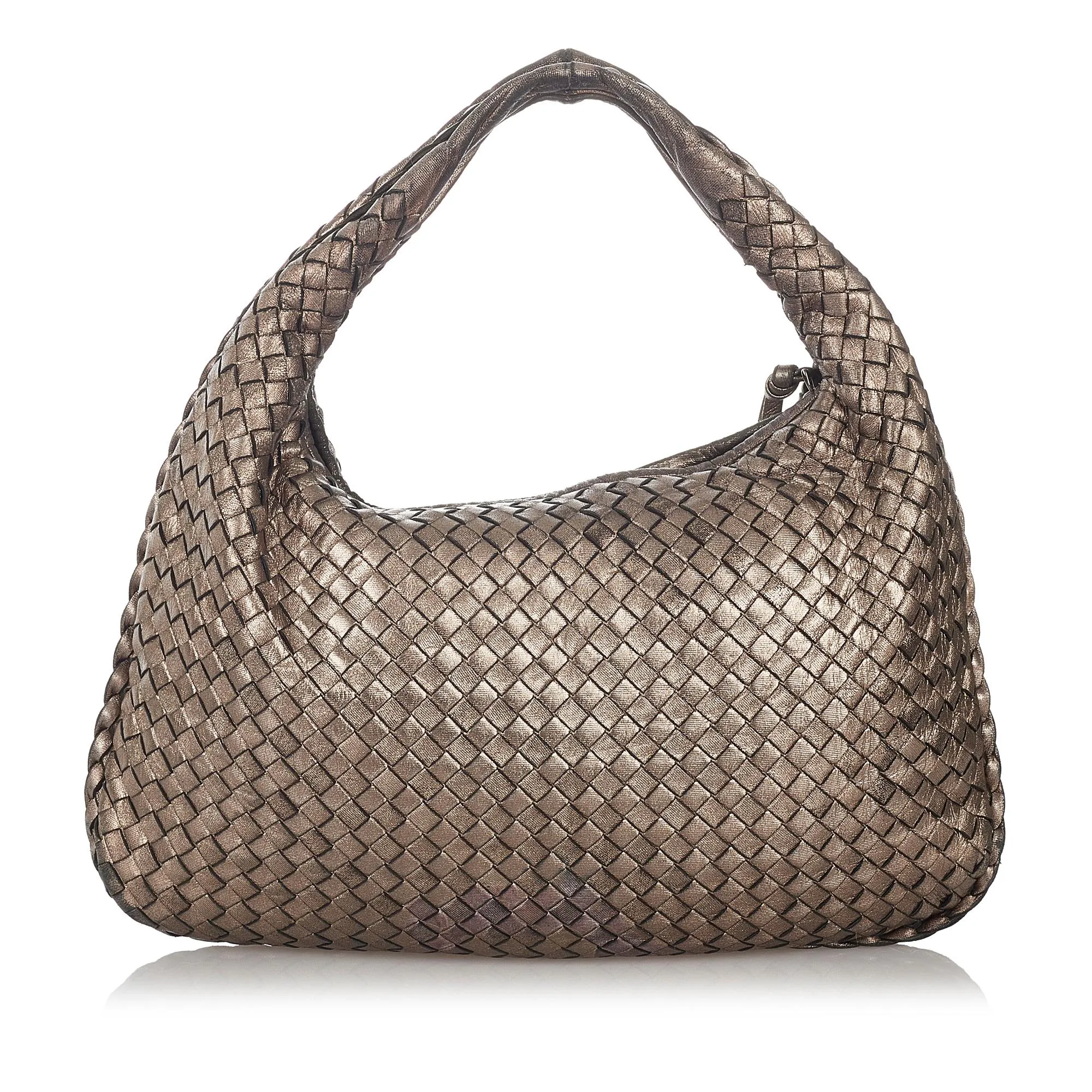 Bottega Veneta Intrecciato Leather Hobo Bag (SHG-34054)