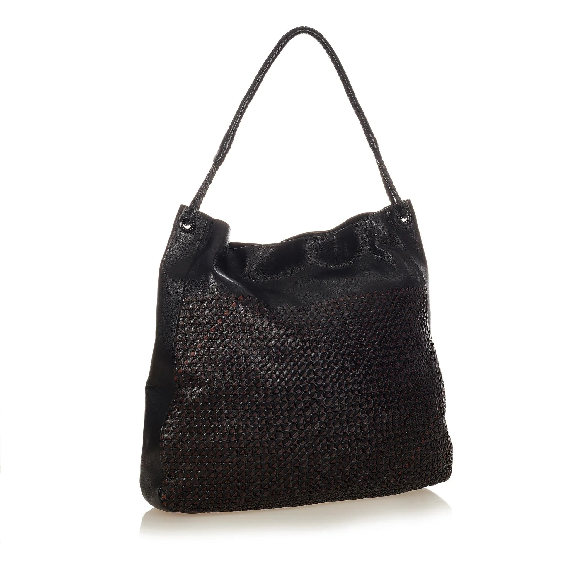 Bottega Veneta Intrecciato Leather Shoulder Bag (SHG-24740)