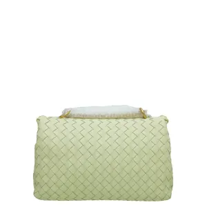 Bottega Veneta Light Yellow Baby Intrecciato Olimpia Bag