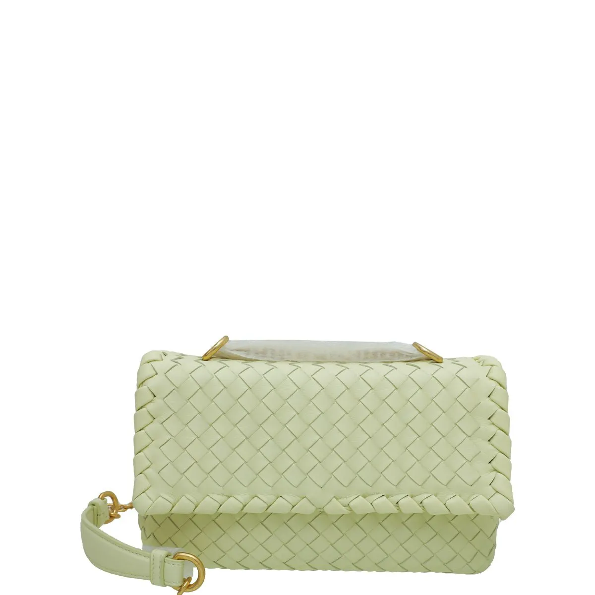 Bottega Veneta Light Yellow Baby Intrecciato Olimpia Bag