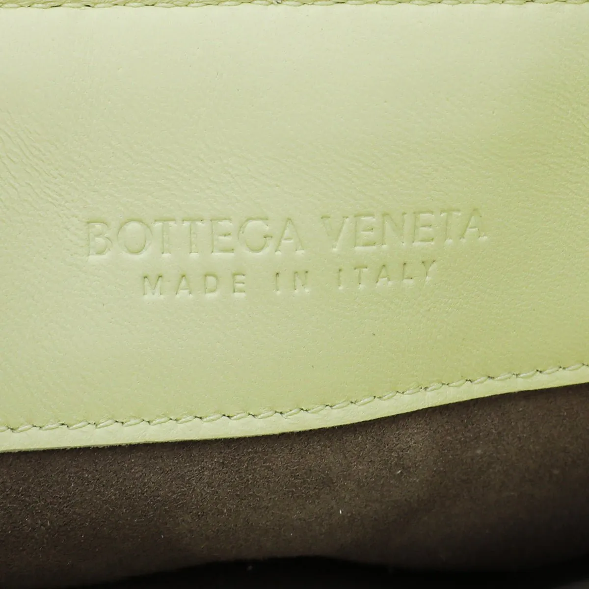 Bottega Veneta Light Yellow Baby Intrecciato Olimpia Bag