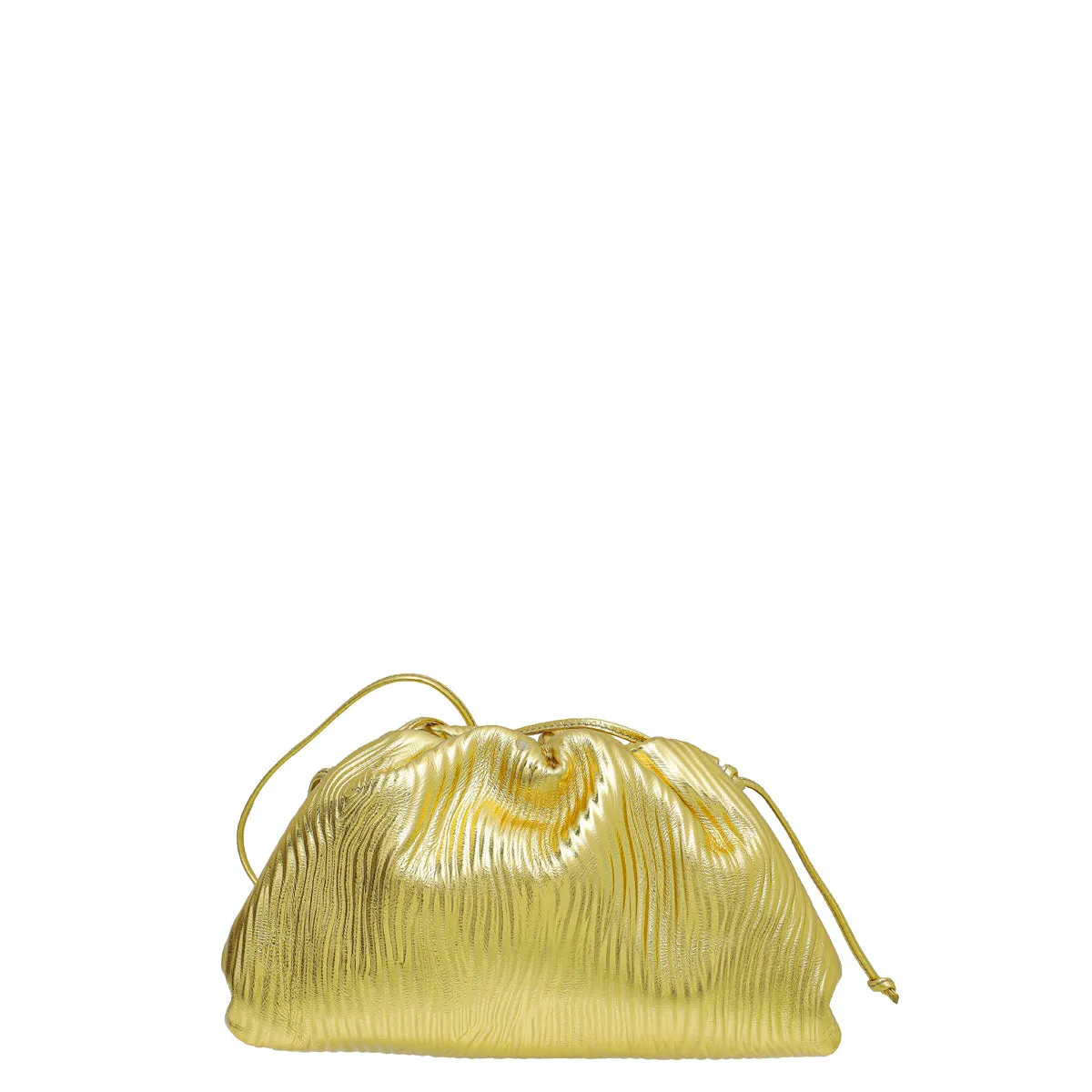 Bottega Veneta Metallic Gold Mini Pouch