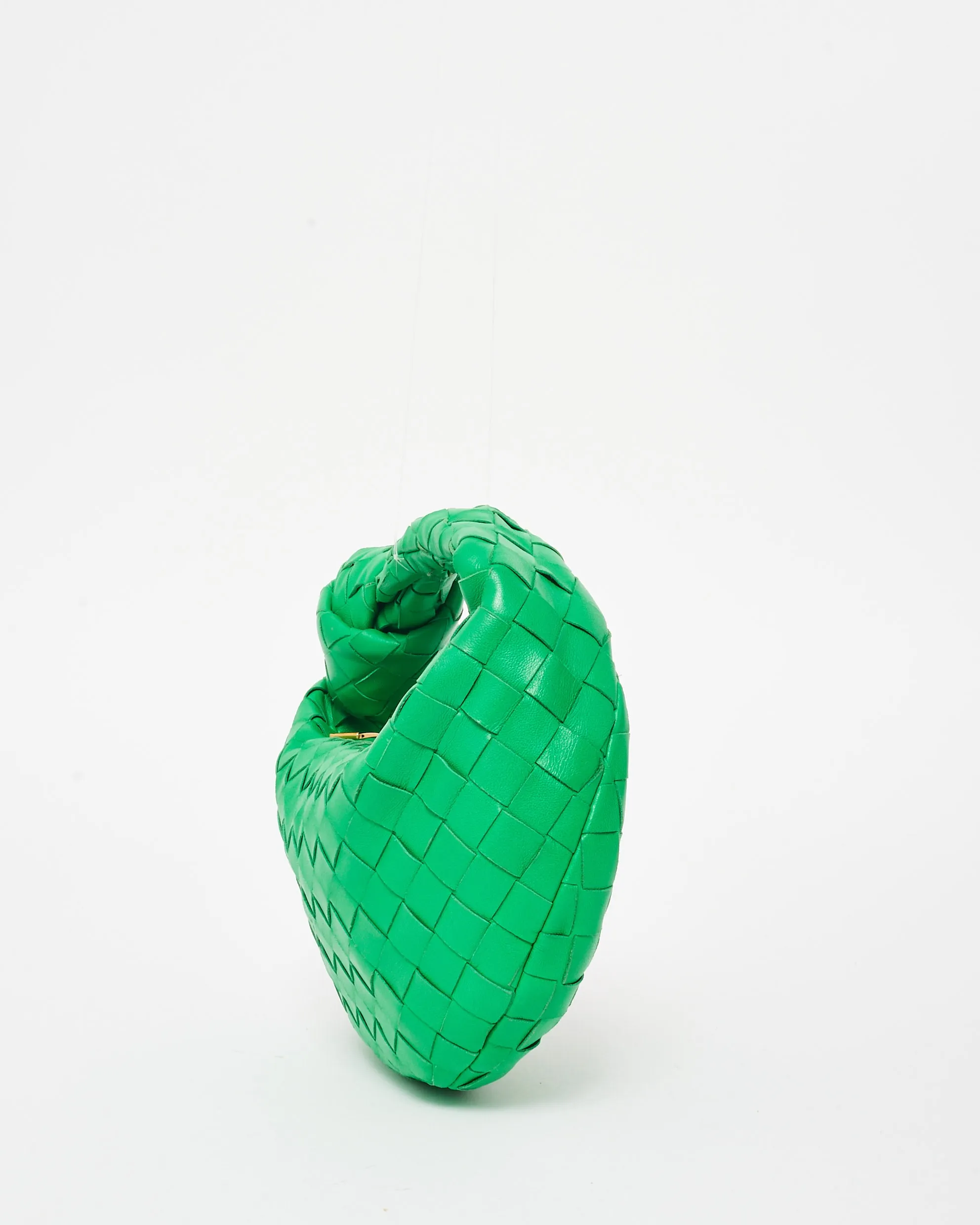 Bottega Veneta Parakeet Green Intrecciato Leather Mini Jodie