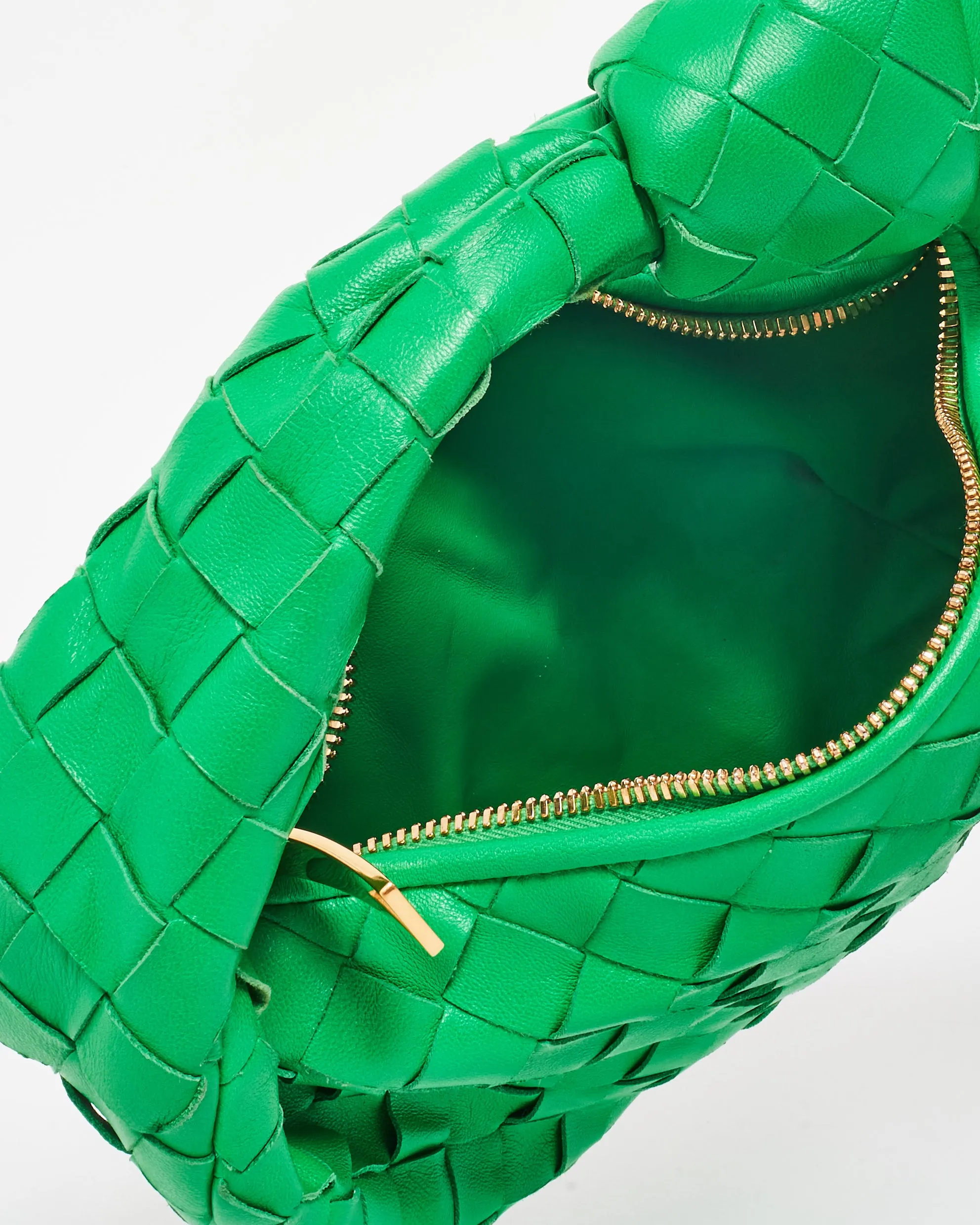 Bottega Veneta Parakeet Green Intrecciato Leather Mini Jodie