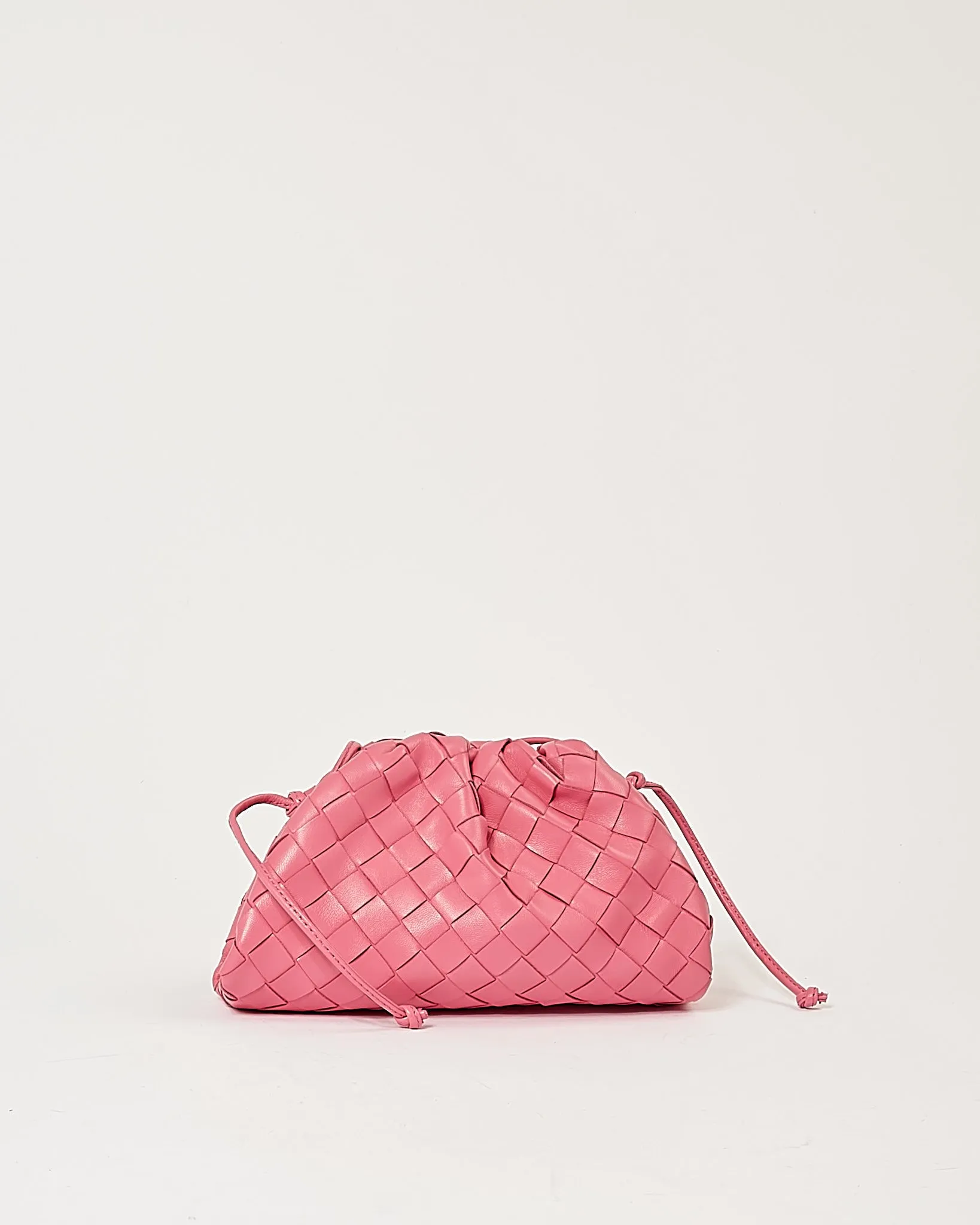 Bottega Veneta Pink Intrecciato The Mini Pouch Bag