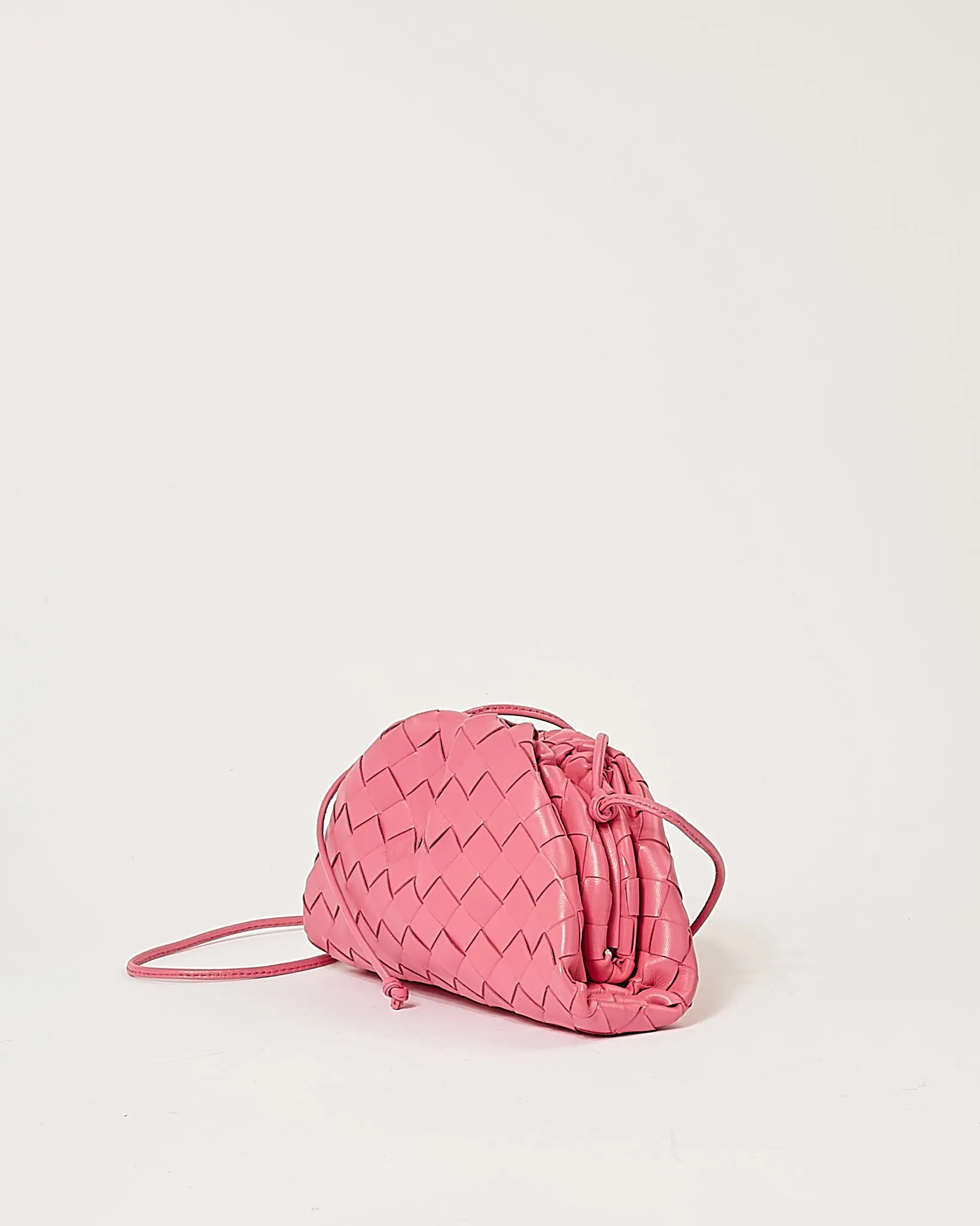 Bottega Veneta Pink Intrecciato The Mini Pouch Bag