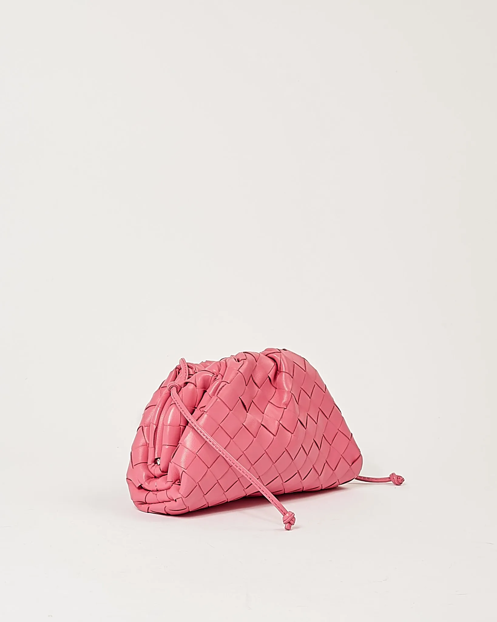 Bottega Veneta Pink Intrecciato The Mini Pouch Bag