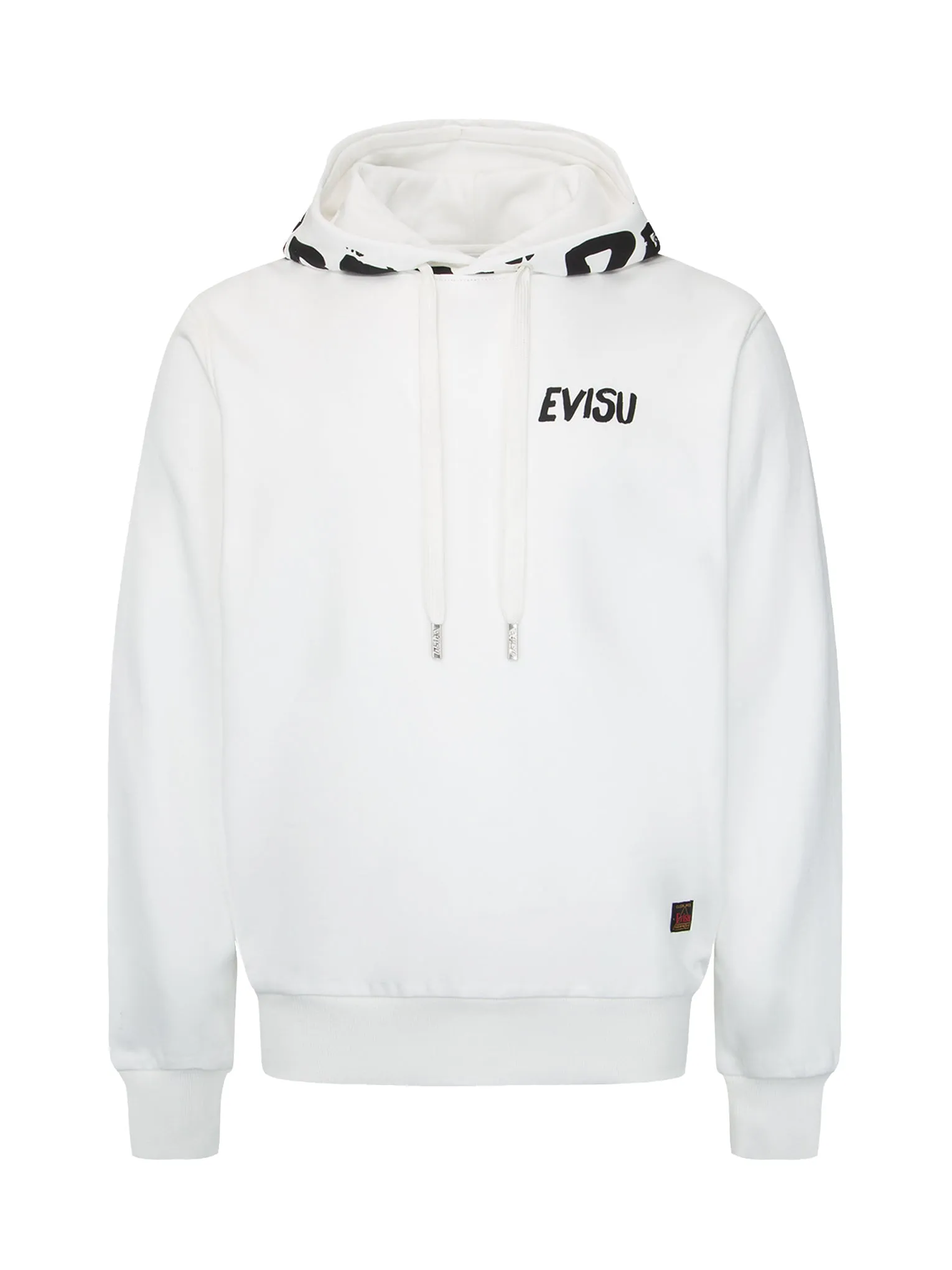 Brand Motto Print Hooded Sweatshirt