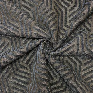 Brown and Black Tiles Upholstery Fabric