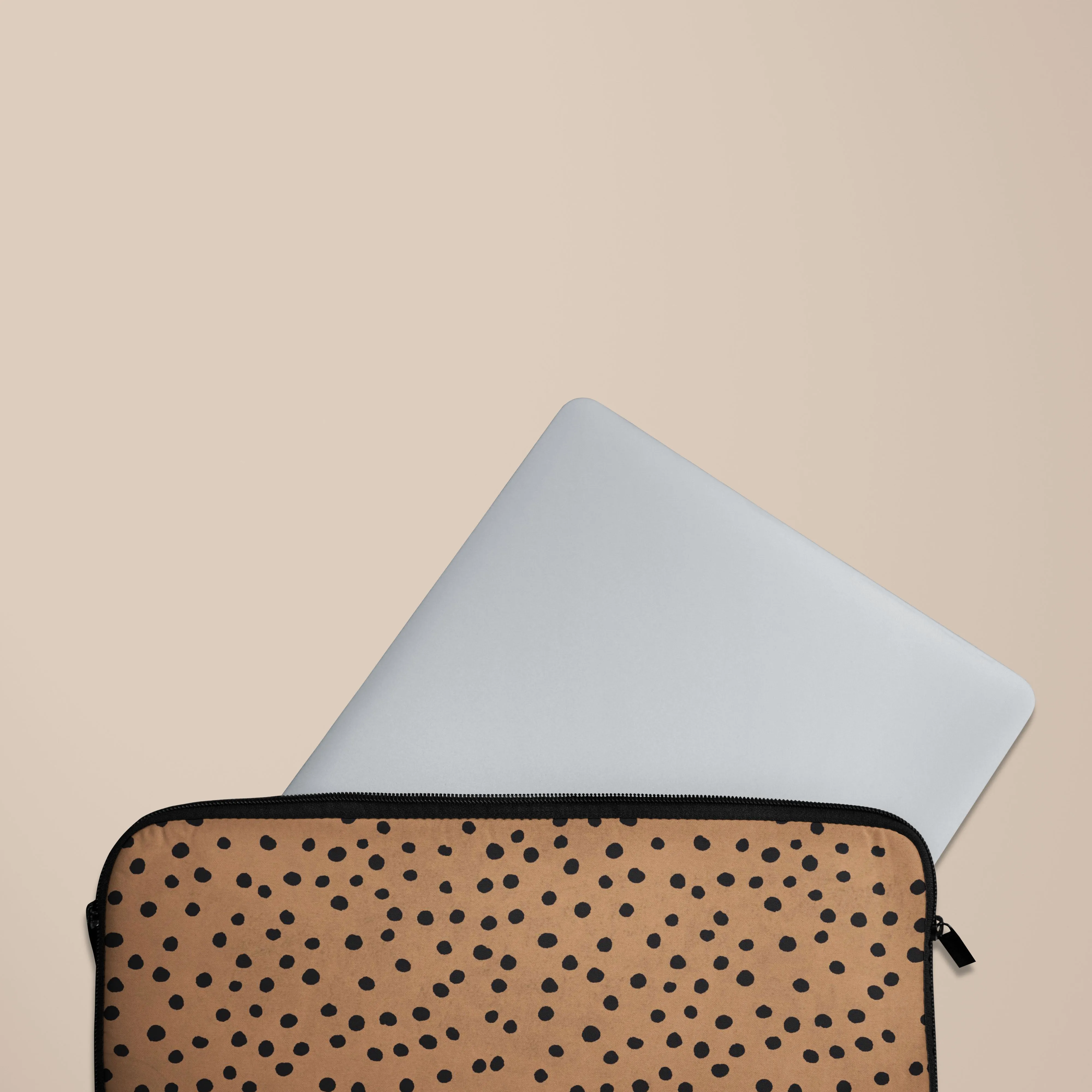 Burnt Orange Polka Dots Laptop Sleeve