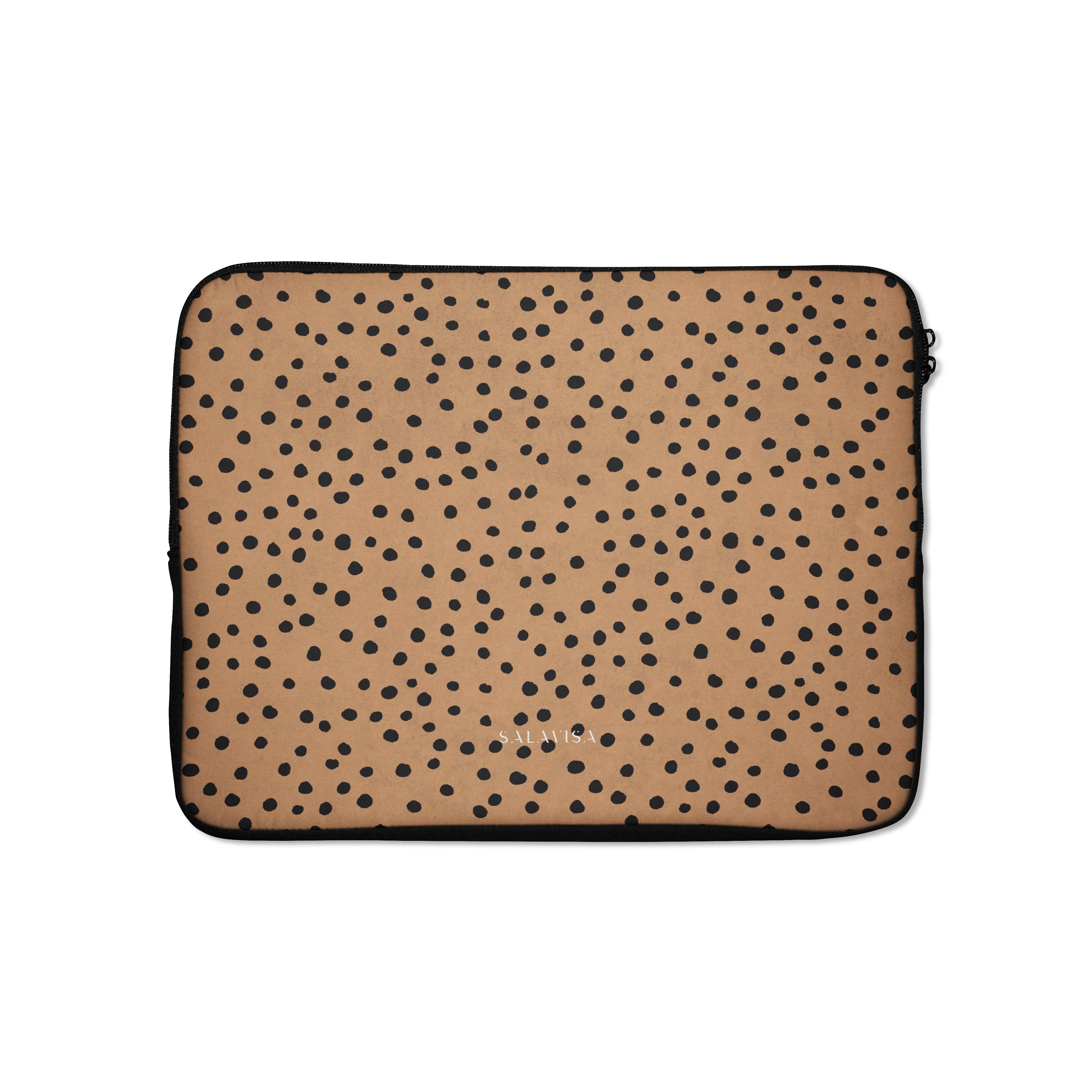 Burnt Orange Polka Dots Laptop Sleeve