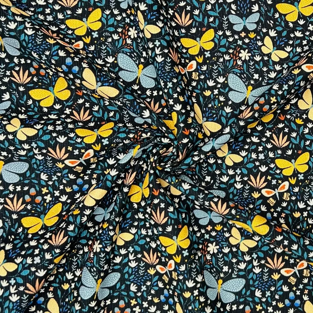 Butterfly Gardens Needlecord Fabric